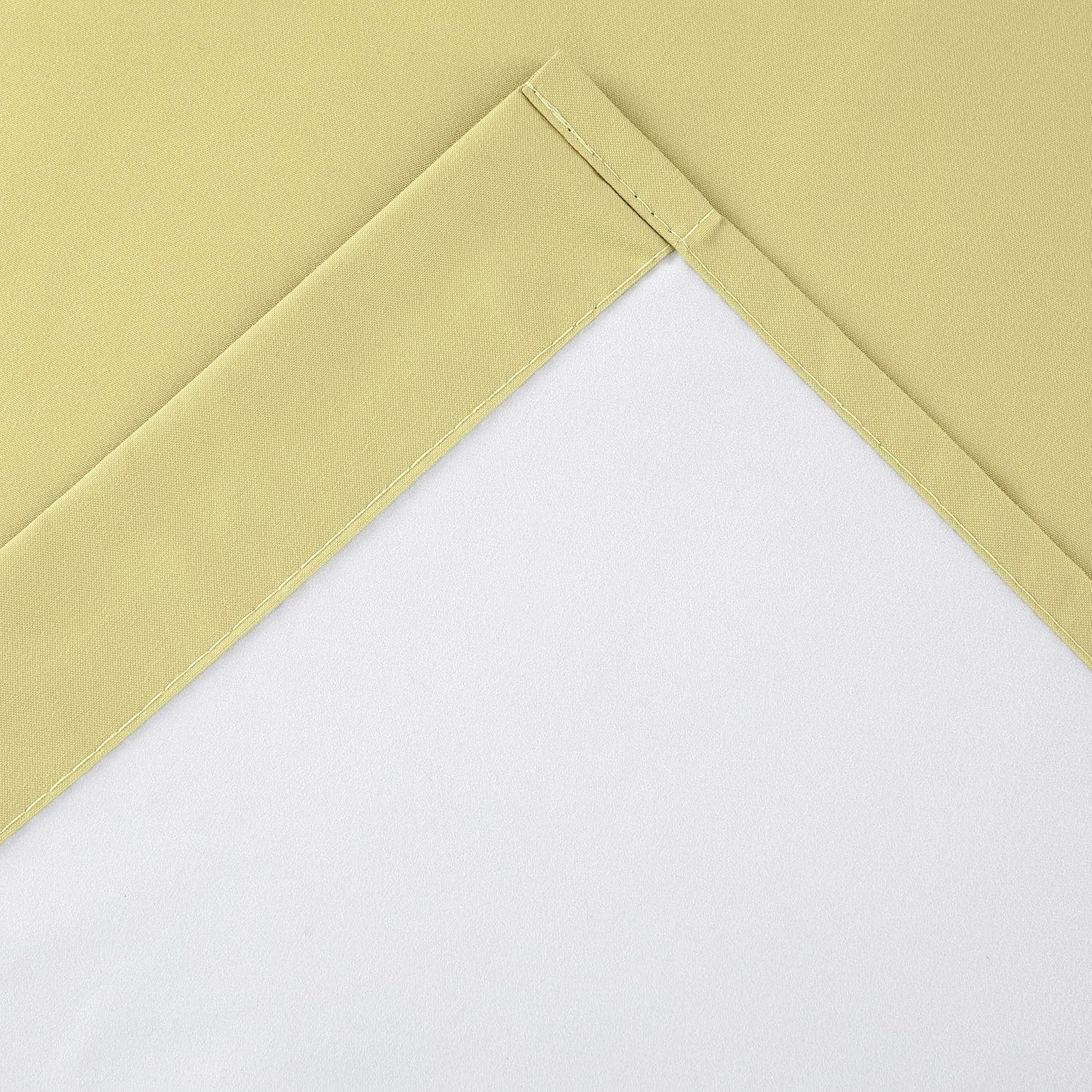 Diamond Home Linens Juego de 3 cortinas y cenefa con forro térmico 100% opaco (niveles de 36 pulgadas y cenefa de 14 pulgadas, amarillo)