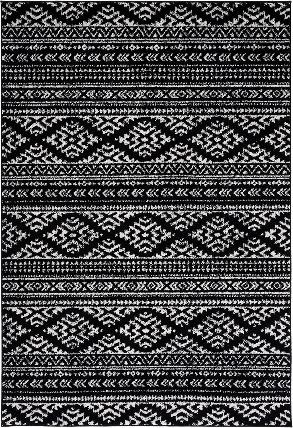 SAFAVIEH – Tapete de estilo marroquí bohemio con diseño tribal de la colección Tulum para colocar en sala de estar, dormitorio, comedor o la oficina