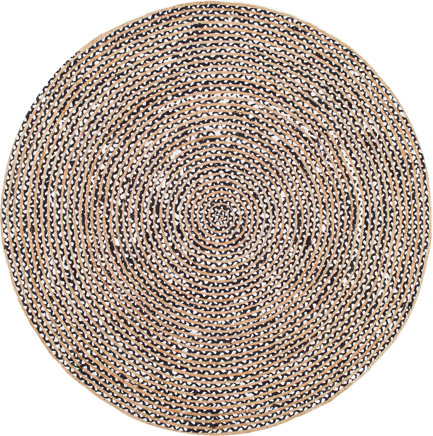 nuLOOM Glinda – Alfombra de fibra natural, 5 x 8 pies, ovalada, color negro