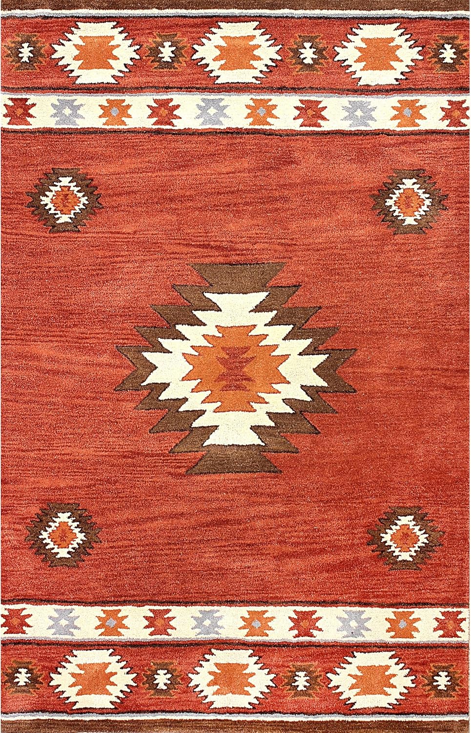 nuLOOM Alfombra Shyla copetuda a mano, 6×9, color vino