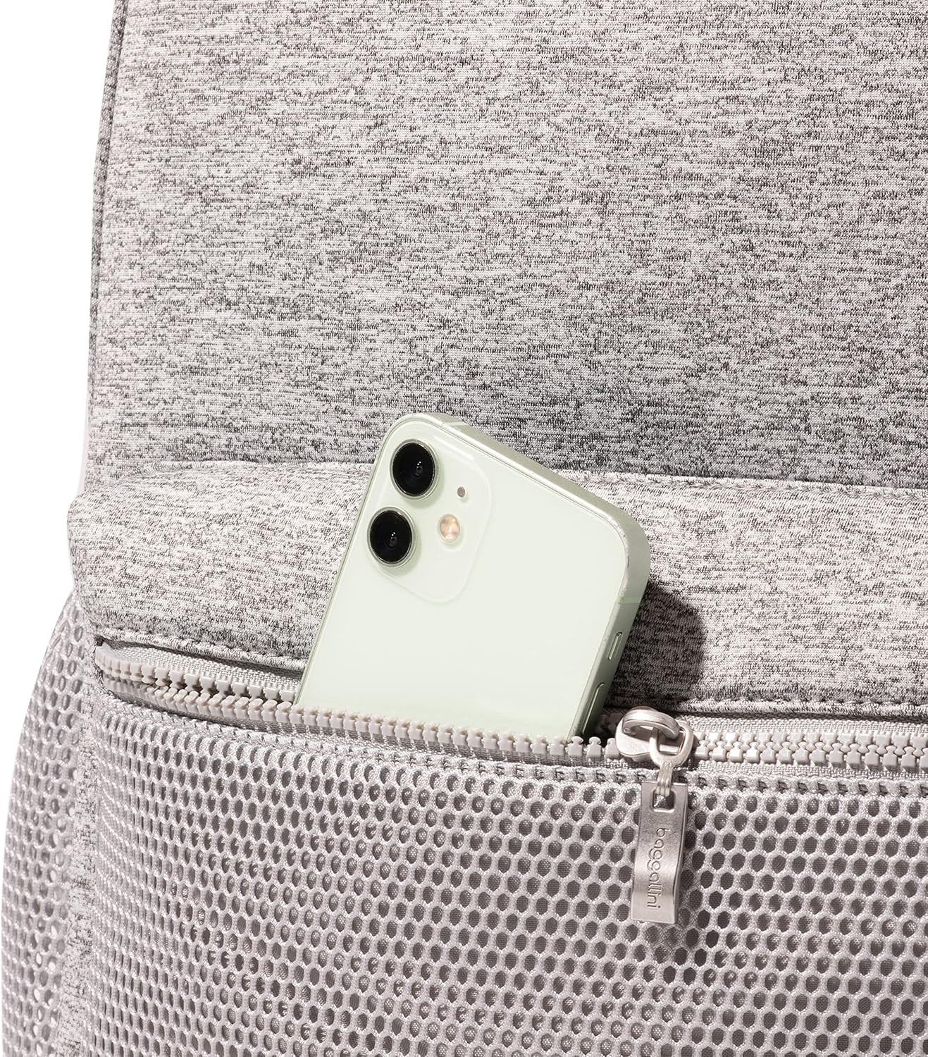 Baggallini Mochila para laptop On The Go para mujer, Neopreno gris jaspeado