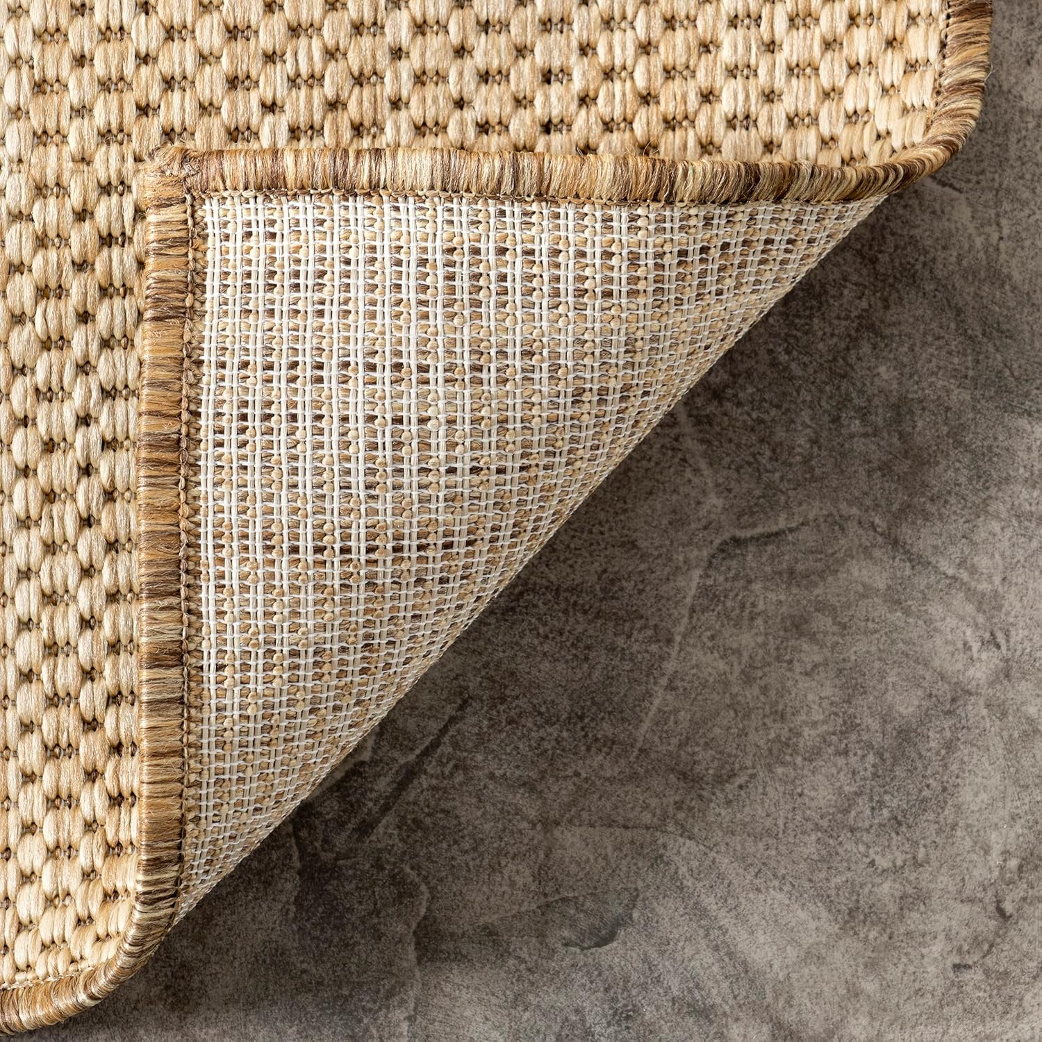 nuLOOM Jae – Alfombra marroquí para interiores y exteriores, 2 x 8 pies, color natural