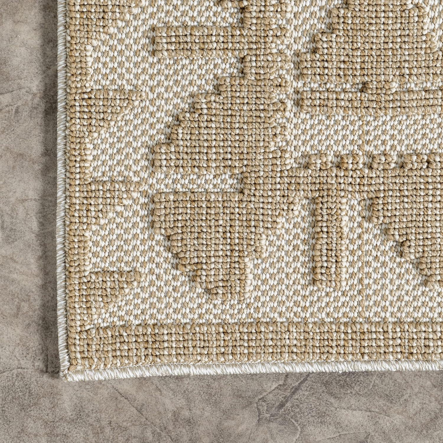 nuLOOM Miesha – Alfombra persa de transición para interiores y exteriores, 5 x 8 pies, color beige