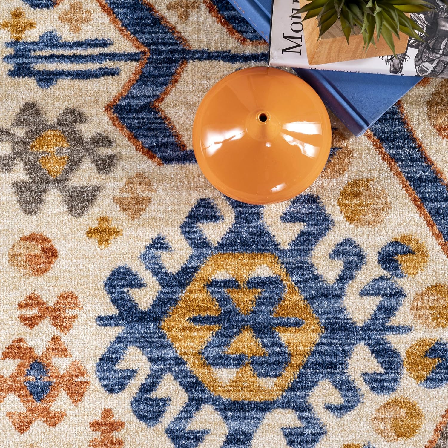 nuLOOM Ripley Global – Alfombra con borlas, 4 x 6 pies, multicolor, rectangular