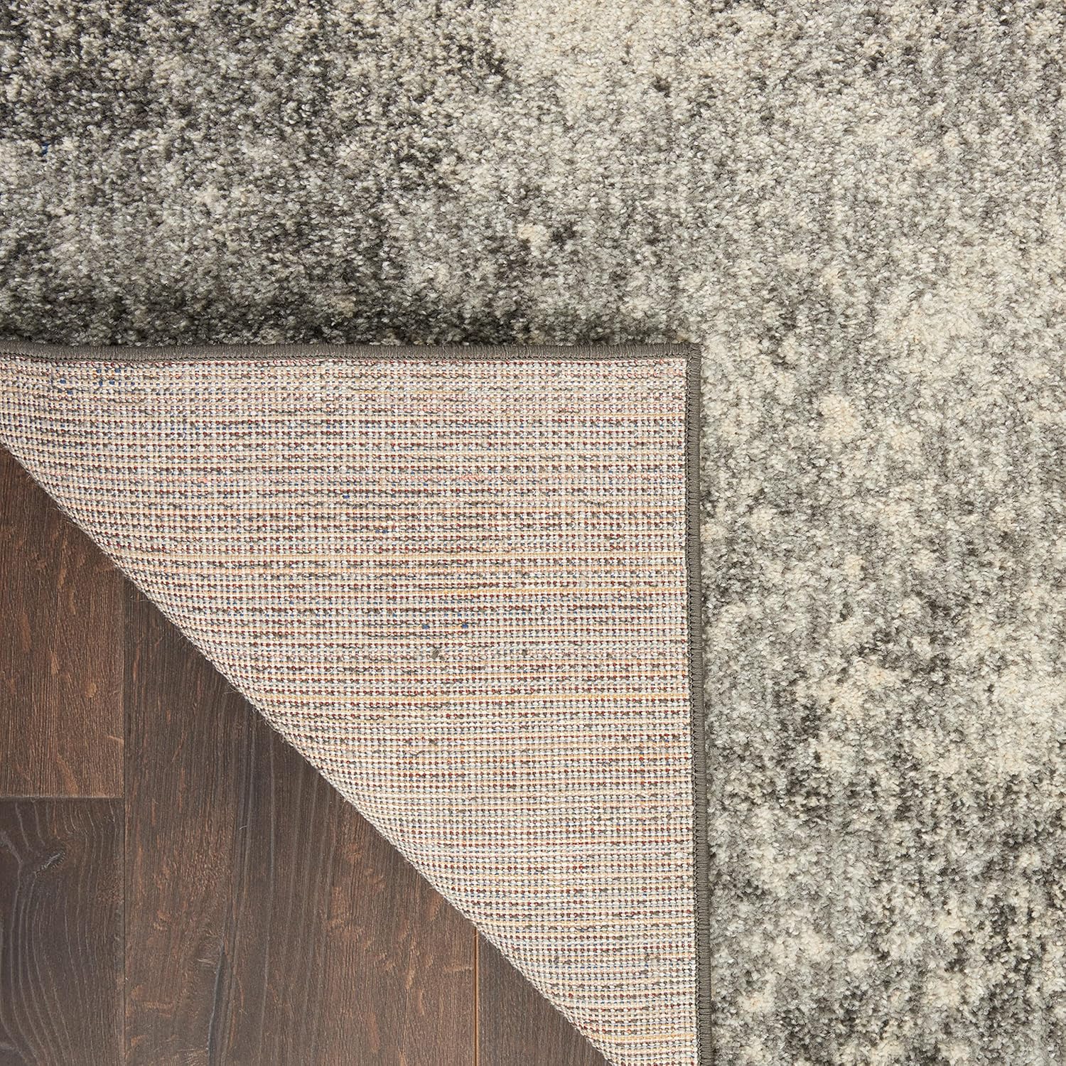 Nourison – Alfombra de área Passion color carbónmarfil, de 6 pies, 7 pulgadas x 9 pies, 6 pulgadas, moderna, abstracta, fácil de limpiar, no