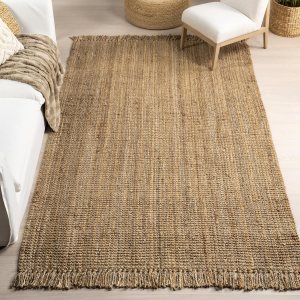 nuLOOM – Alfombra gruesa de yute Daniela Farmhouse de fibra natural, ecológica, hecha a mano, dormitorio, sala de estar, comedor nuLOOM – Alfombra gruesa de yute Daniela Farmhouse de fibra natural, ecológica, hecha a mano, dormitorio, sala de estar, comedor