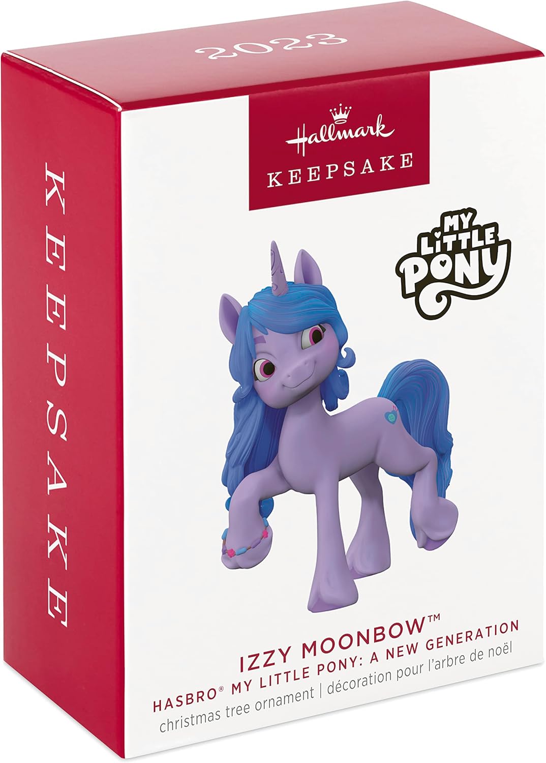 Adorno de Navidad 2023, Hasbro My Little Pony A New Generation Izzy Moonbow, regalos para niños