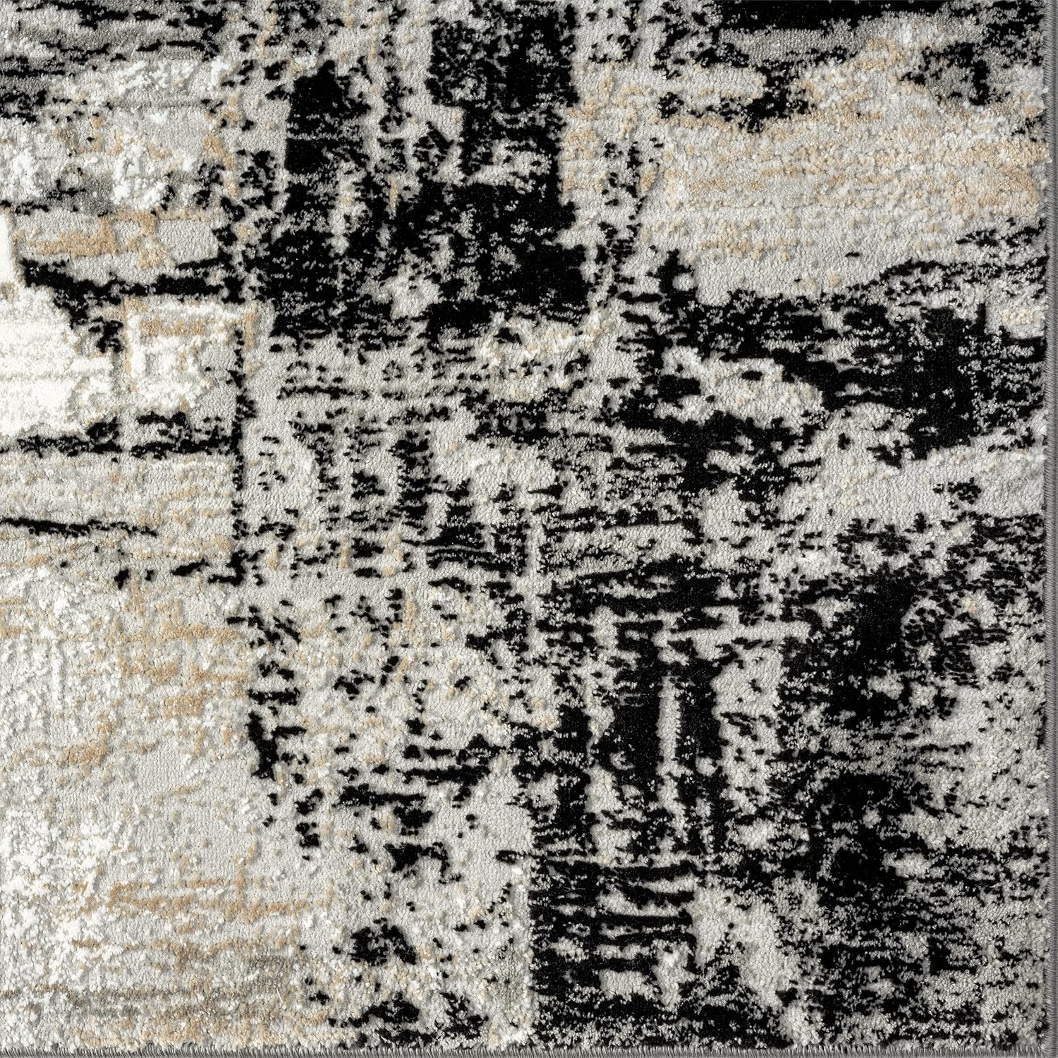 LUXE WEAVERS Camellia Collection 1660 – Alfombra abstracta envejecida gris de 5 x 7 pulgadas