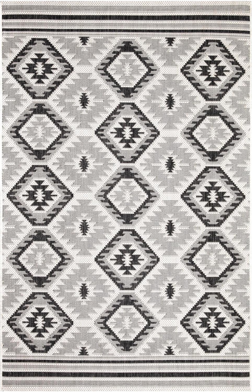 Keen Home Design Alfombra de exterior lavable de 5 x 8 pies para interiores y exteriores, para patio, balcón, cocina, jardín, playa, terraza y