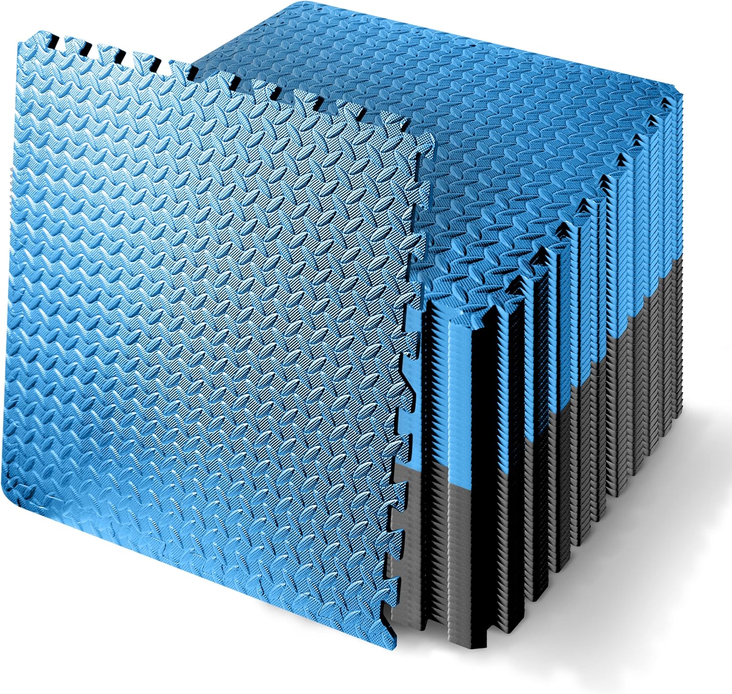 Thick Puzzle Exercise Mat Foam Interlocking Tiles Protect Floors from Gym Equipment Exercise, Durable Non-Skid Texture, Kid Baby Family Safe Easy to