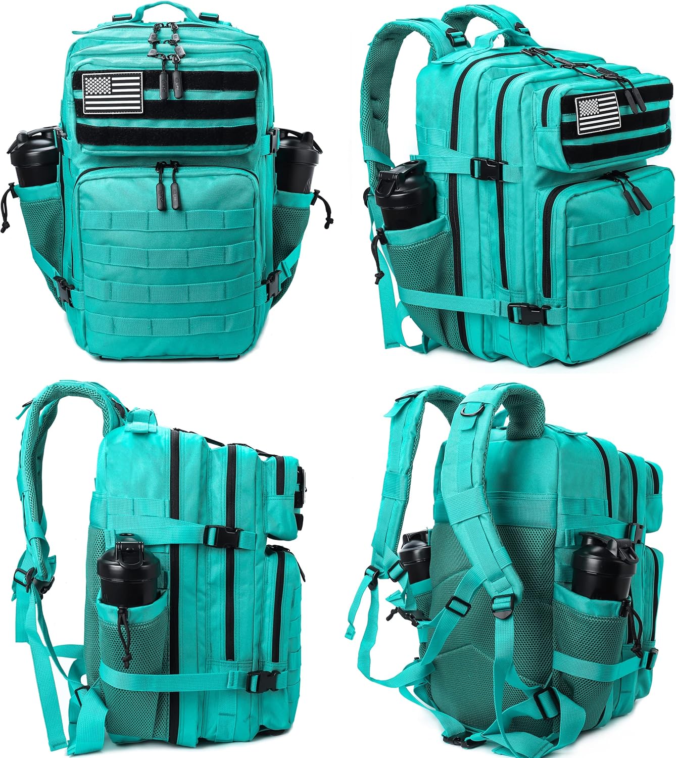 LHI Mochila táctica militar para hombres y mujeres, 45L, 3 días, paquete de asalto, mochila grande con sistema Molle