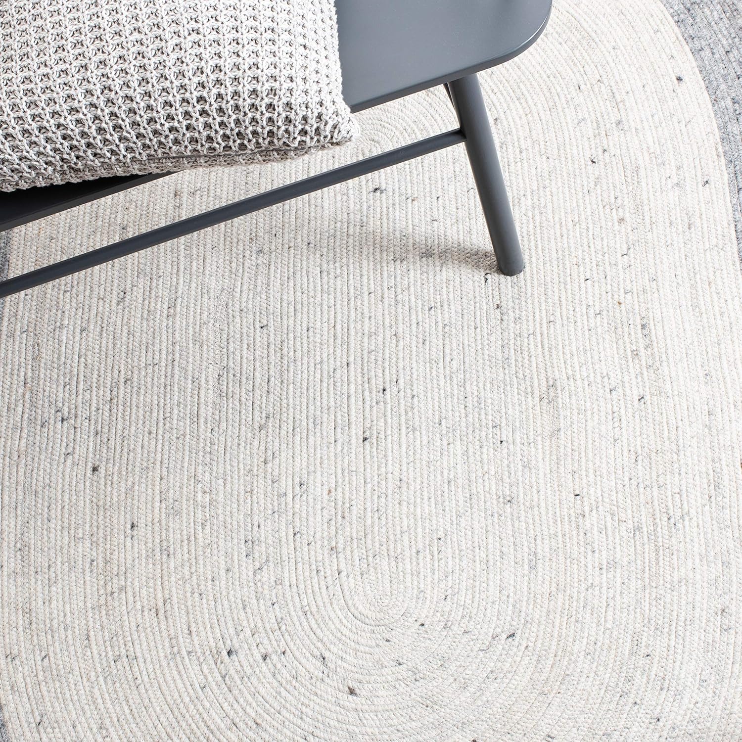 SAFAVIEH Braided Collection BRD903A BRD903A – Alfombra ovalada de lana reversible hecha a mano para entrada, vestíbulo, sala de estar, dormitorio,