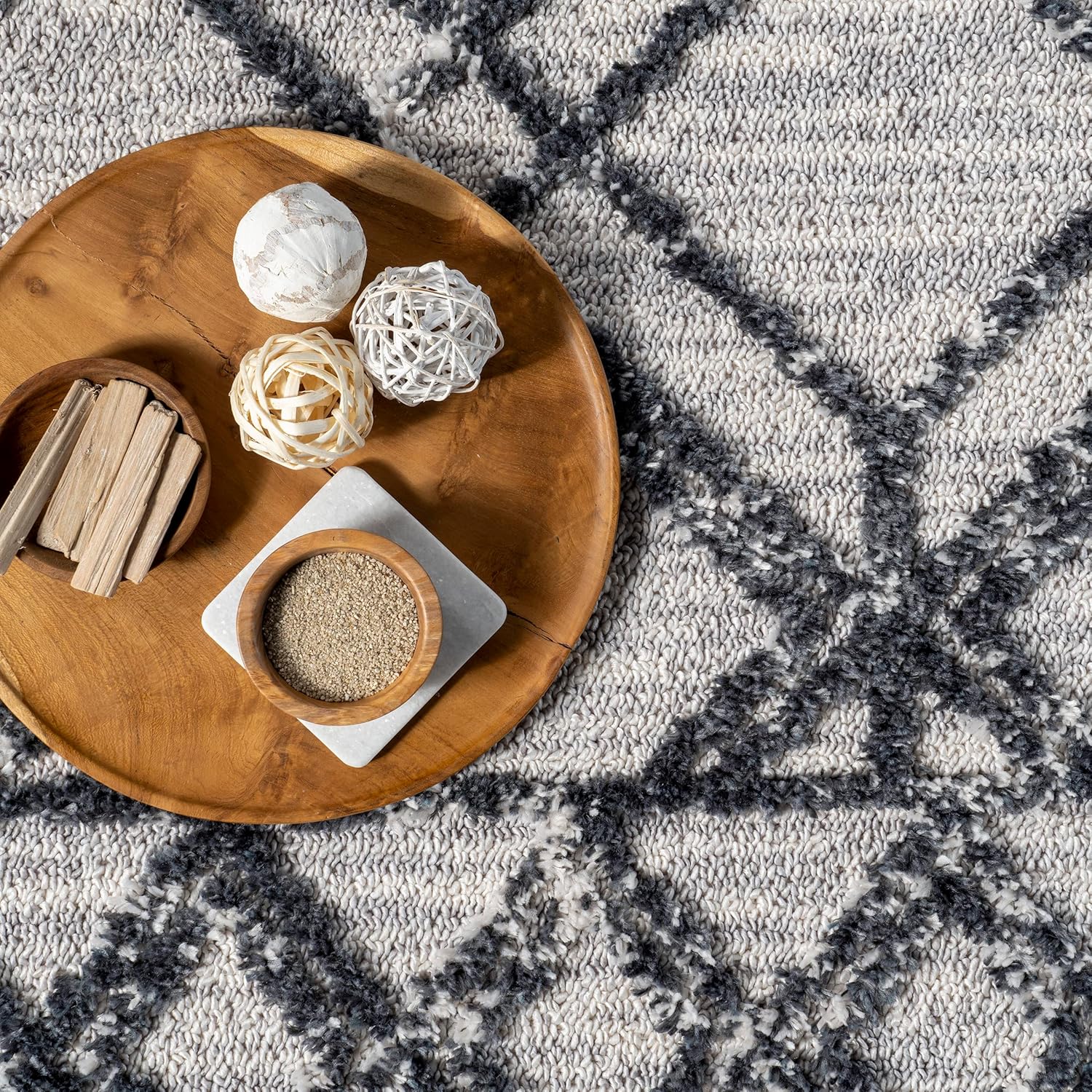 nuLOOM Ansley – Alfombra marroquí de celosía con borlas para sala de estar, guardería, habitación de los niños, dormitorio, geométrico, acogedor,