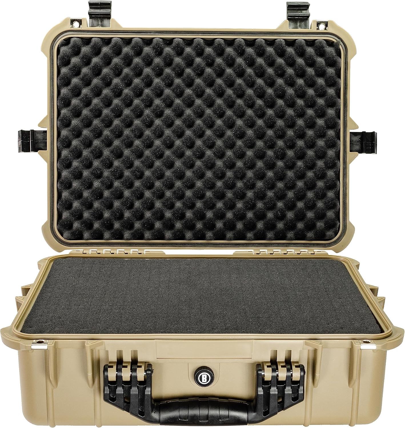 Bushnell Funda rígida impermeable grande de 20 pulgadas para binoculares, óptica, equipos, a prueba de golpes y listo para la TSA (bronceado)