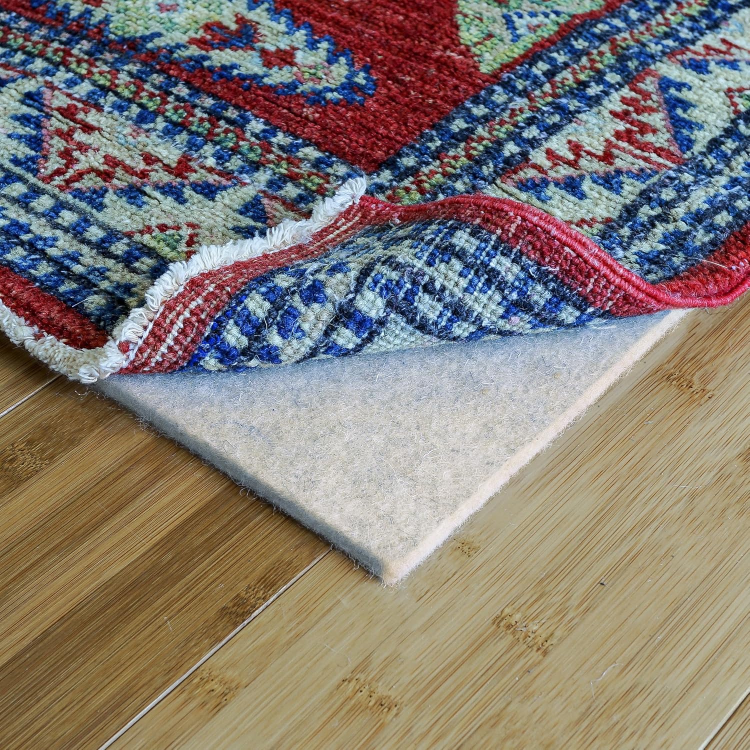 RUGPADUSA – Eco-Plush – 7 pies 6 pulgadas x 9 pies 6 pulgadas – 14 pulgadas de grosor – 100% fieltro – Almohadilla acolchada de alta calidad –