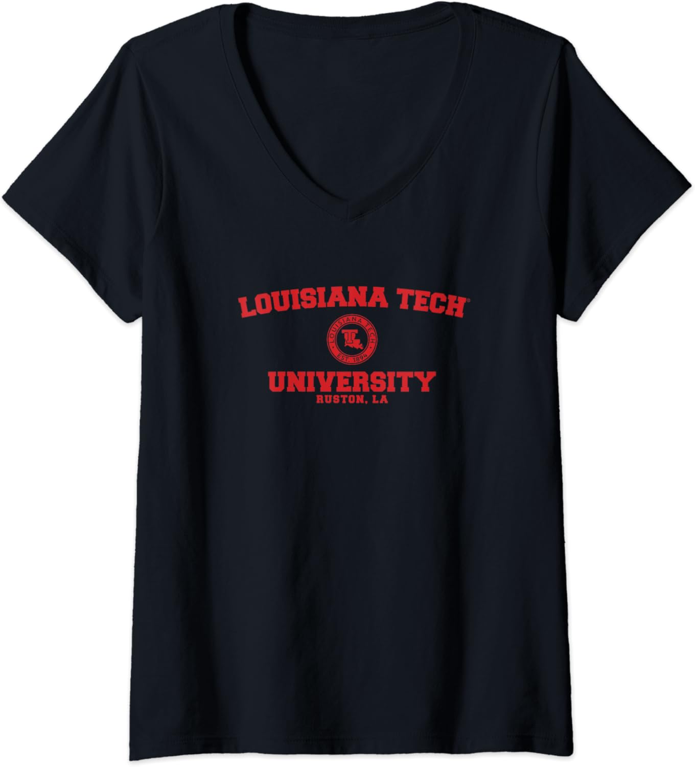 Louisiana Tech Bulldogs Large One Color V-Neck T-Shirt