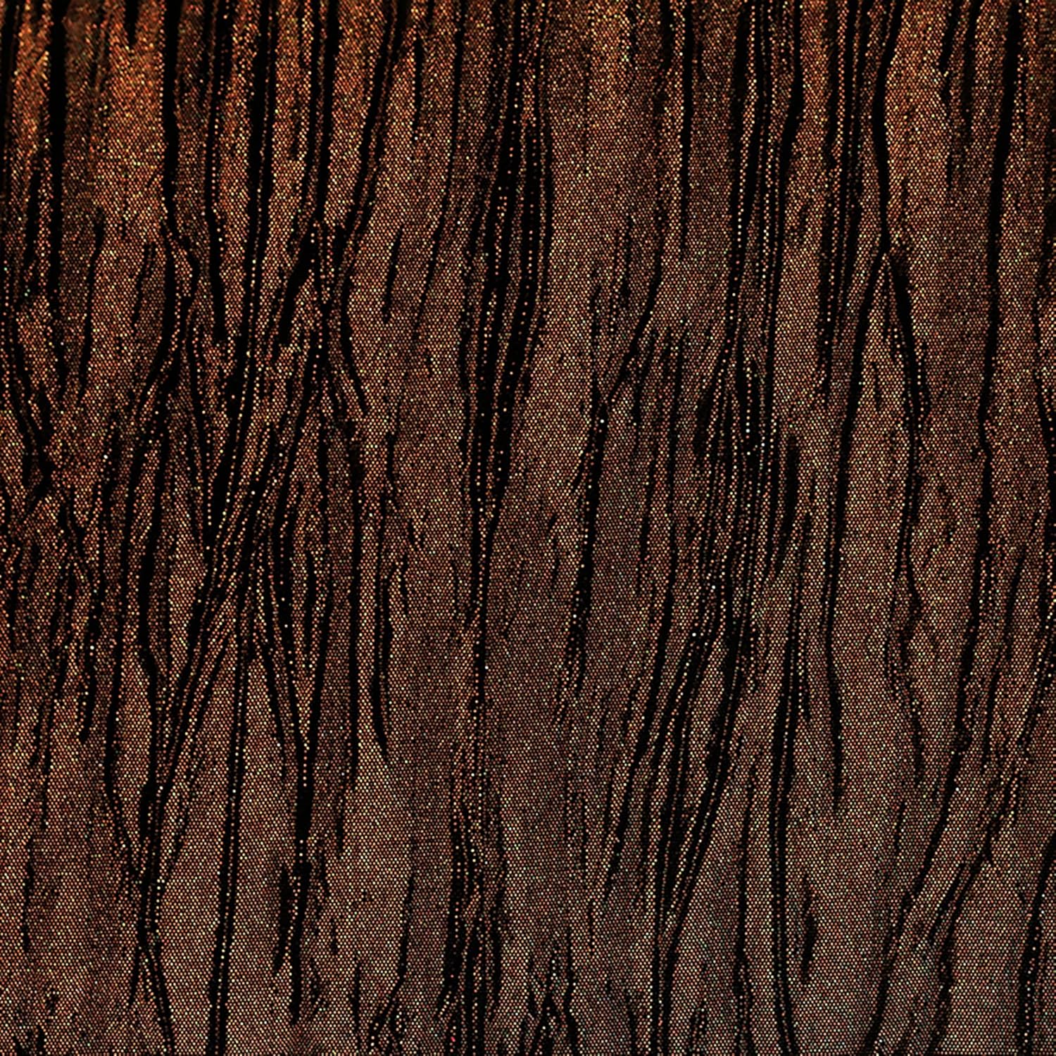 ULTIMATE TEXTILE Delano – Mantel rectangular de tafetán arrugado, 50 x 90 pulgadas, color marrón cobre