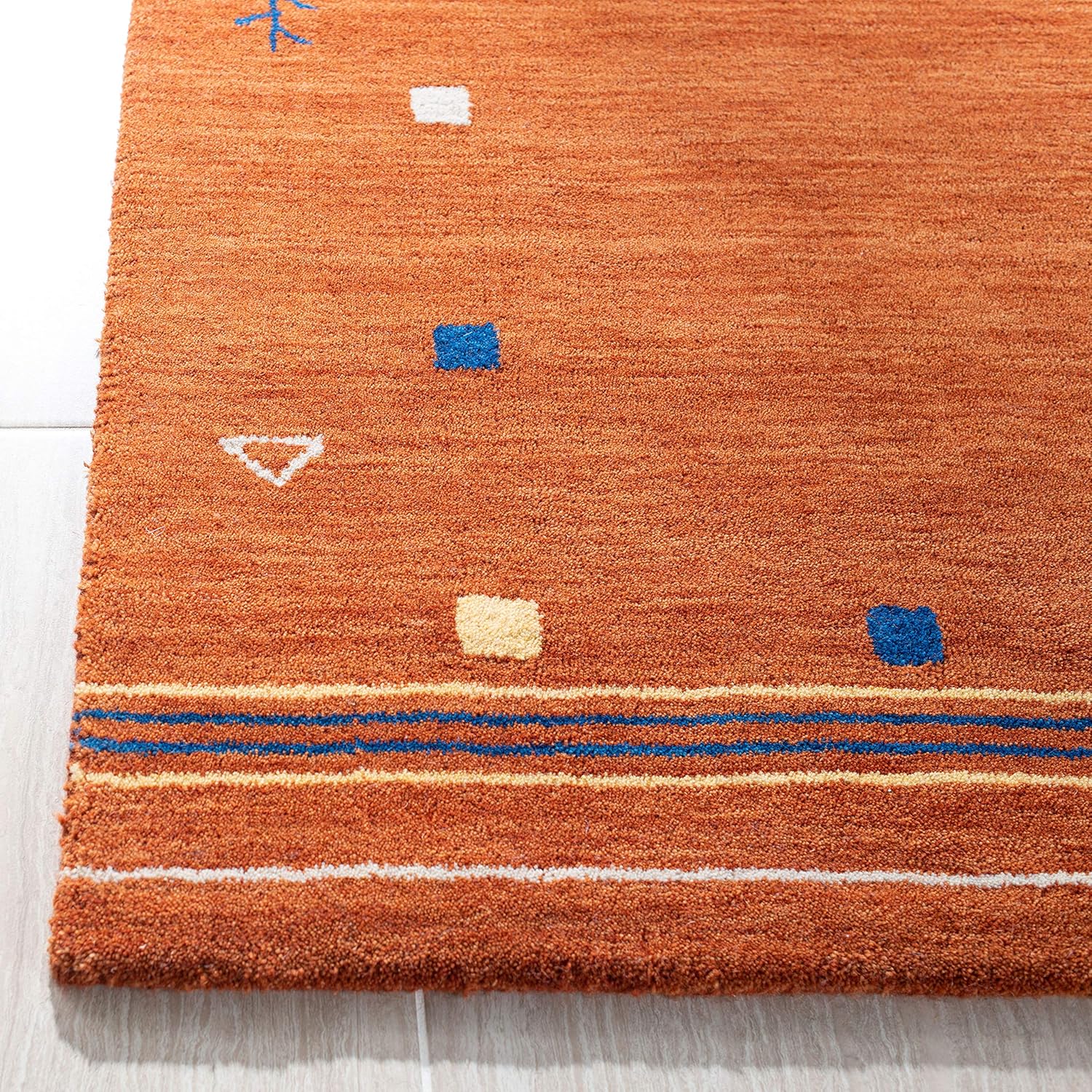 SAFAVIEH Himalaya Collection HIM563P – Alfombra cuadrada de lana de 6 pies hecha a mano