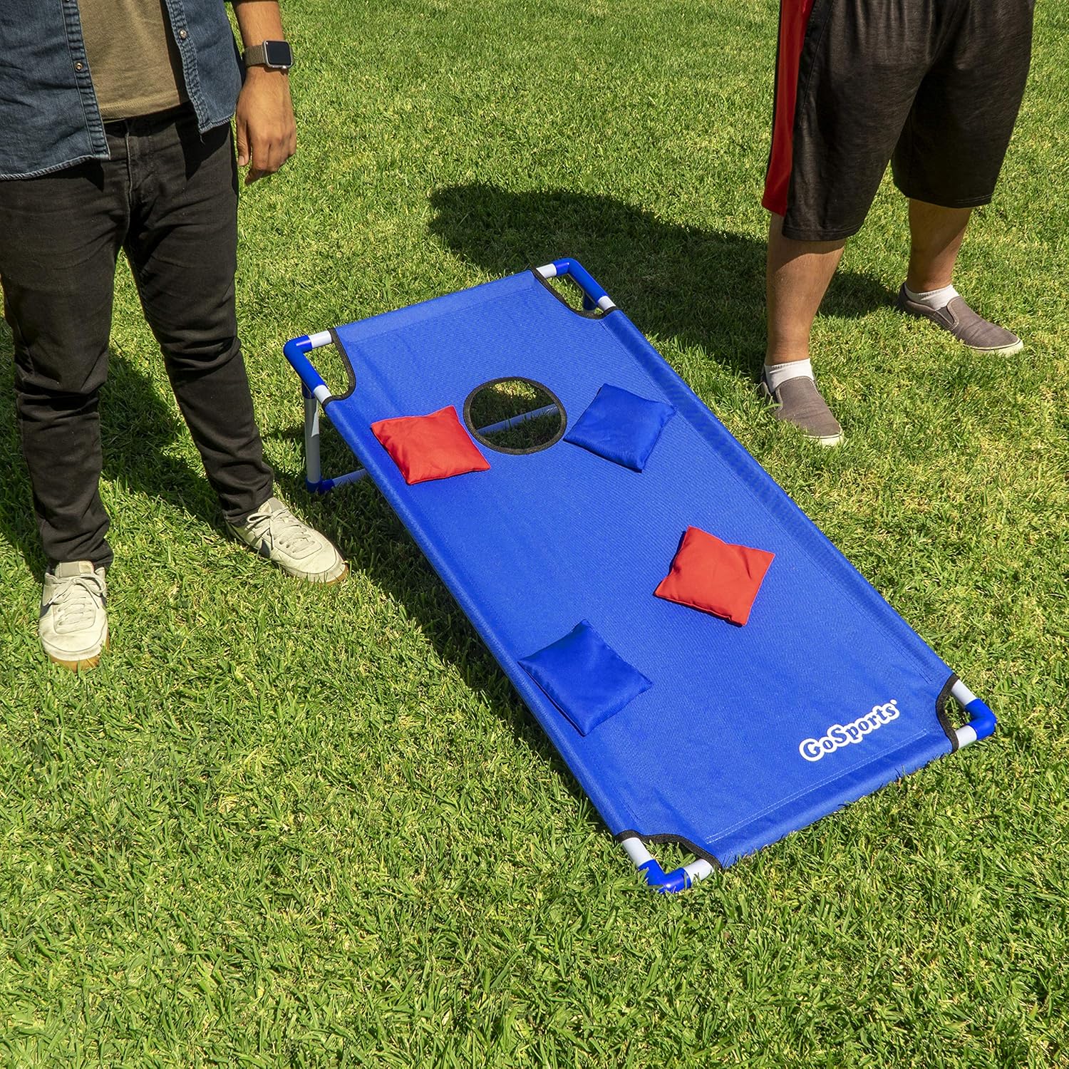 GoSports Juego de Cornhole portátil de 3 x 2 pies, juego de lanzamiento premium para niños y adultos, elige tu estilo