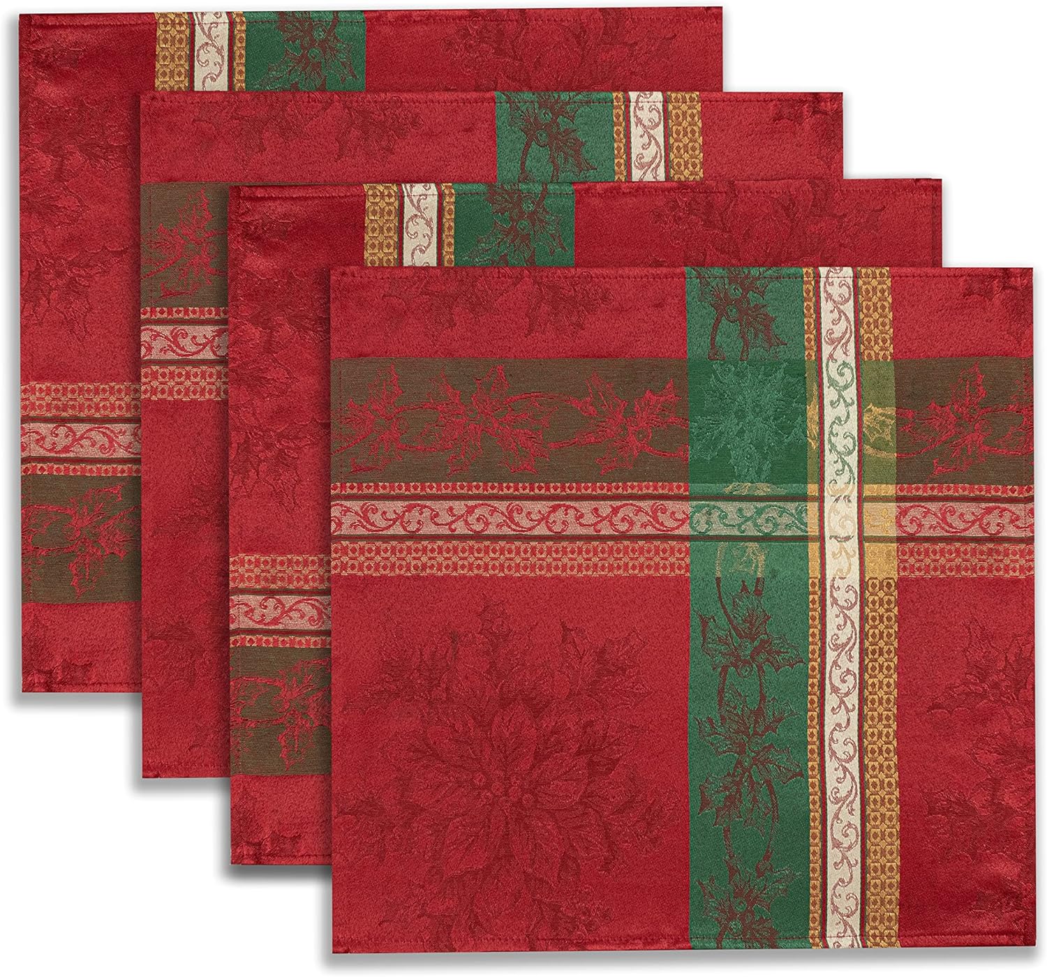 Benson Mills Mantel de tela impresa The Halls de 60 x 104 pulgadas