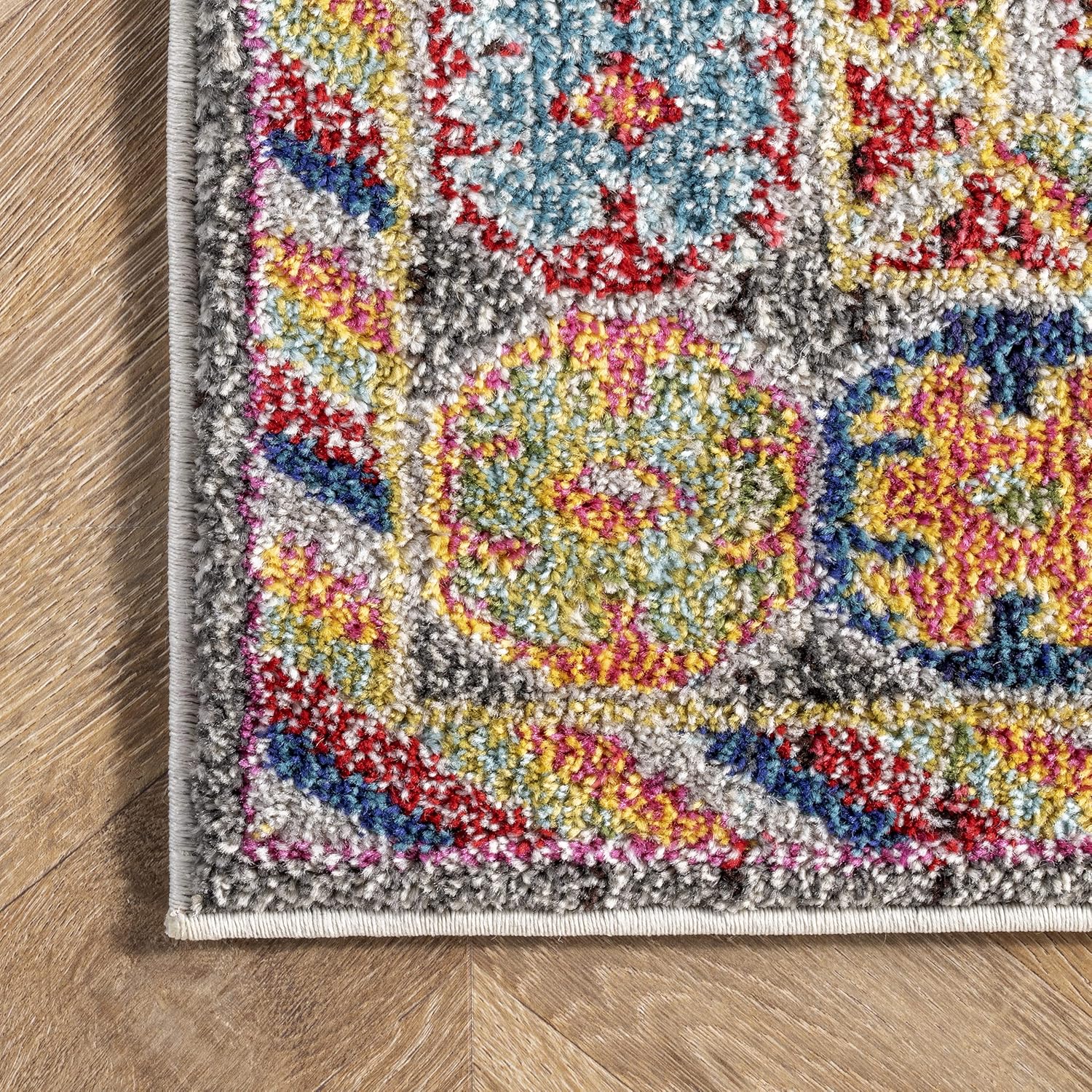 NuLOOM Meadow – Alfombra de área vibrante (10 x 14 in), color negro, Polipropileno, Negro