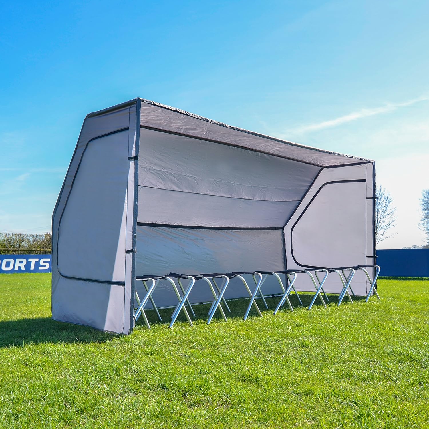 Net World Sports Refugios portátiles para equipos multideportivos  Banco de equipo de 8 asientos también disponible