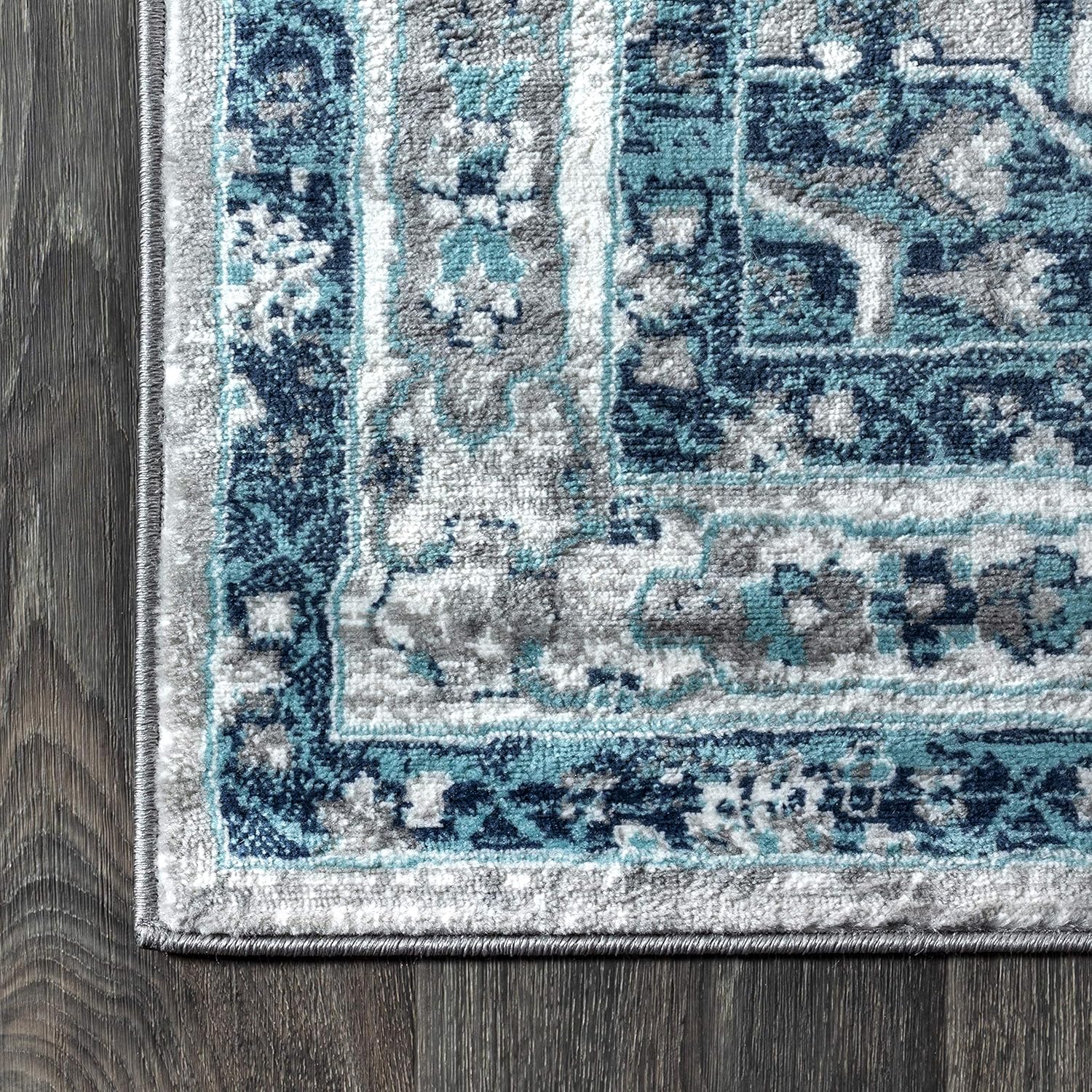 JONATHAN Y MDP106A-5 – Alfombra moderna de medallón persa vintage tradicional para interiores, fácil de limpiar, para dormitorio, cocina, sala de