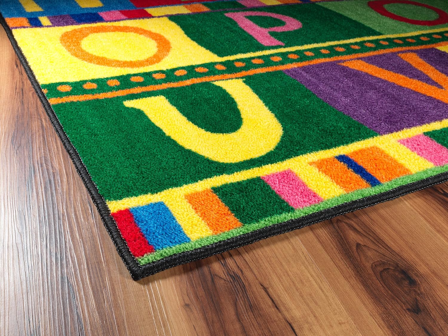 Alfombras Flagship Carpets, modelo ABC, colección económica, fácil cuidado, lavable para aula educativa de niños, Multicolor, 1