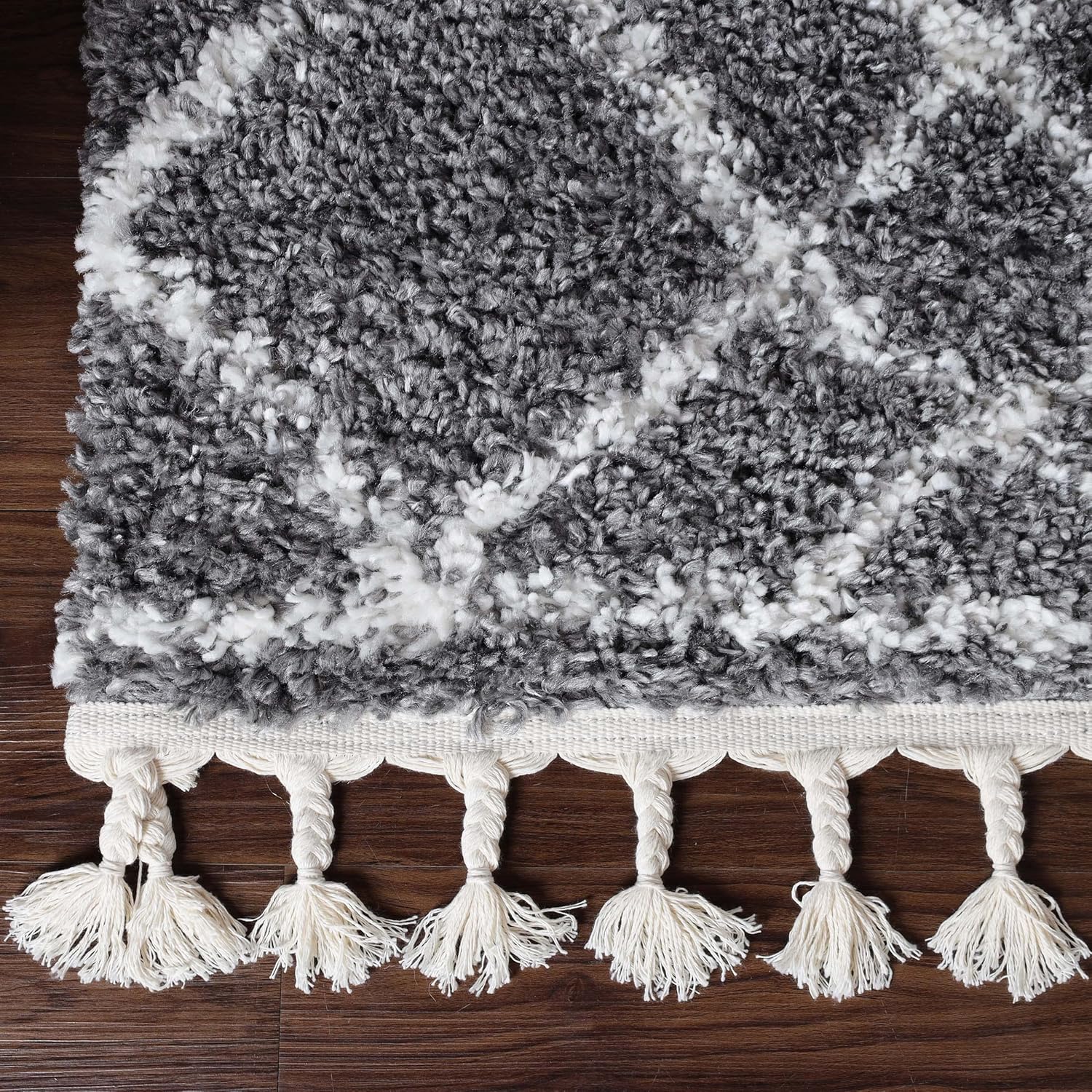 SUPERIOR Alfombra de área para interiores con borlas, perfecta para dormitorio, cocina, lavandería, entrada, oficina, sala de juegos, cubierta de
