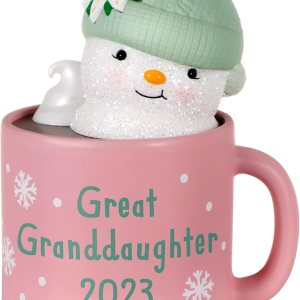 Hallmark Keepsake Adorno de Navidad 2023, taza de cacao caliente para bisnieta, regalos familiares Hallmark Keepsake Adorno de Navidad 2023, taza de cacao caliente para bisnieta, regalos familiares