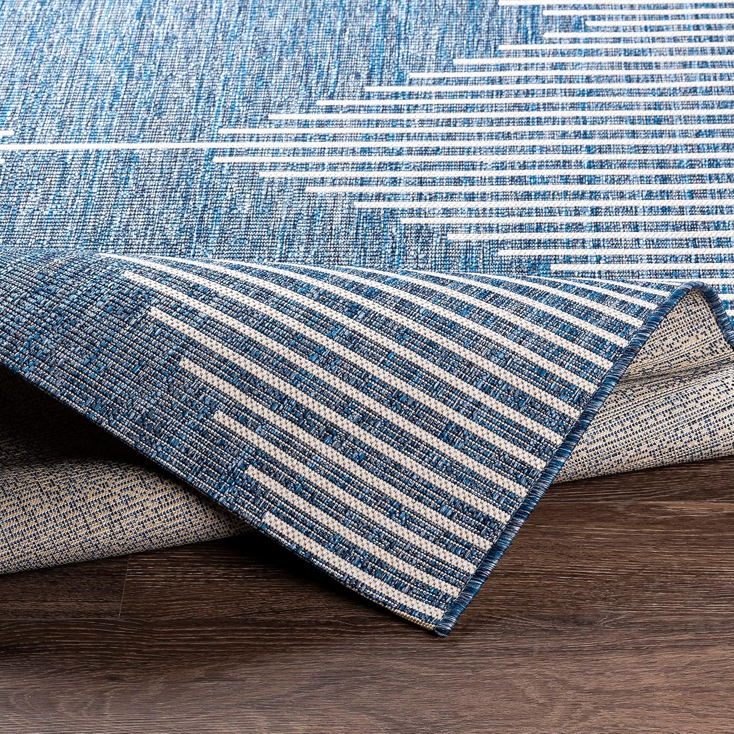 Mark&Day – Alfombras para exteriores, de 5 x 7 pies, color azul brillante, para interiores y exteriores, color azul brillante, que no se desprende,