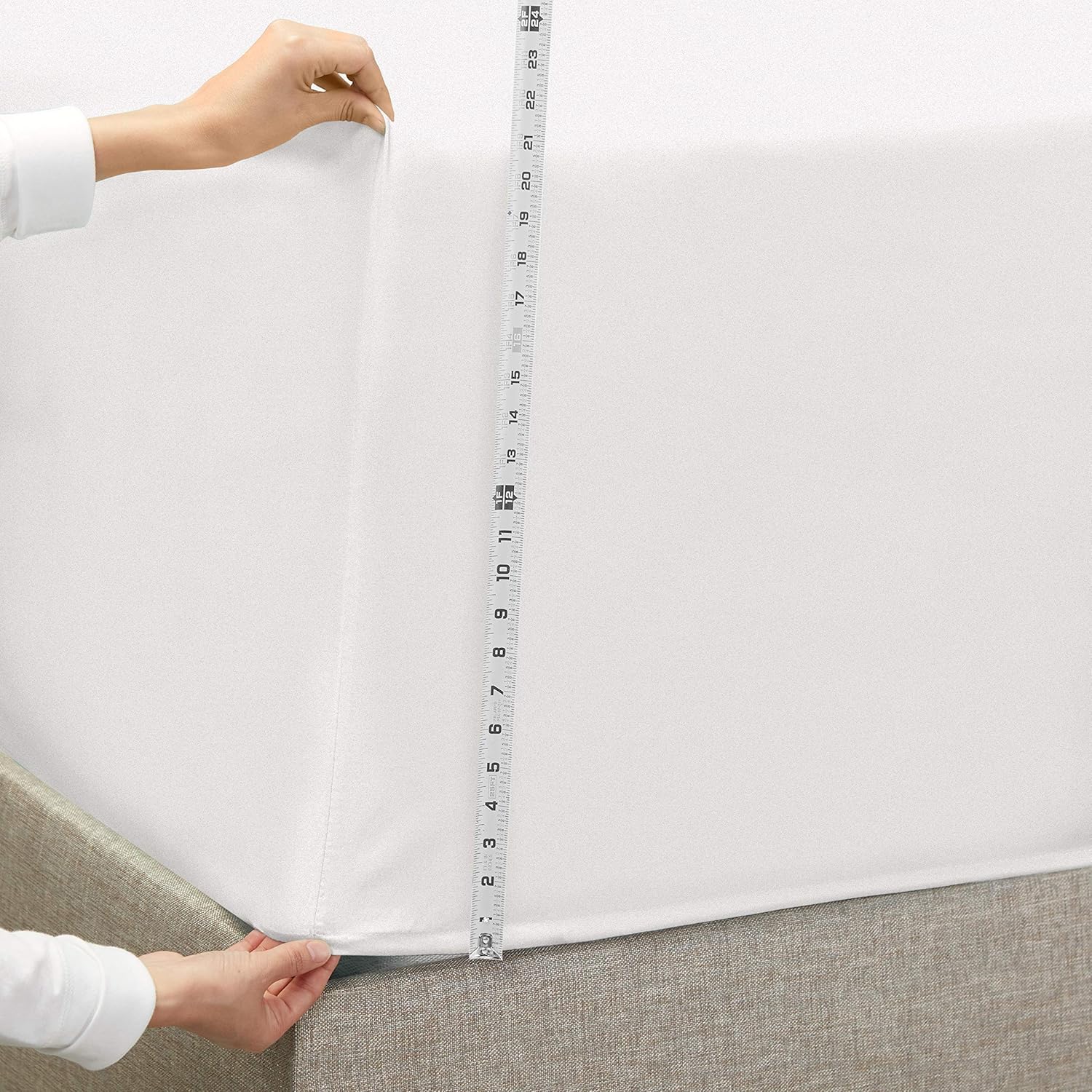 Empyrean Bedding – Sábanas bajeras tamaño Queen, con sábana de cajón extra profunda  Juego de sábanas bajeras extra profundas, de 24 pulgadas, con 2