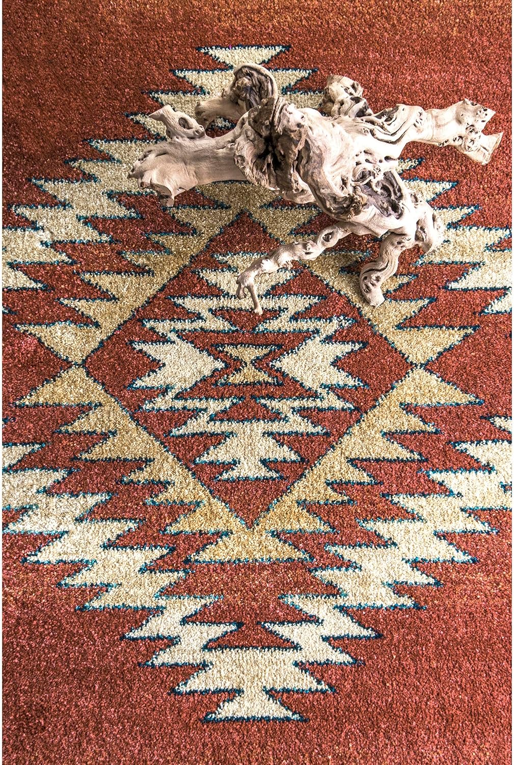nuLOOM Margene – Alfombra de pasillo tribal con diamantes, 2 pies 8 pulgadas x 8 pies, color rojo