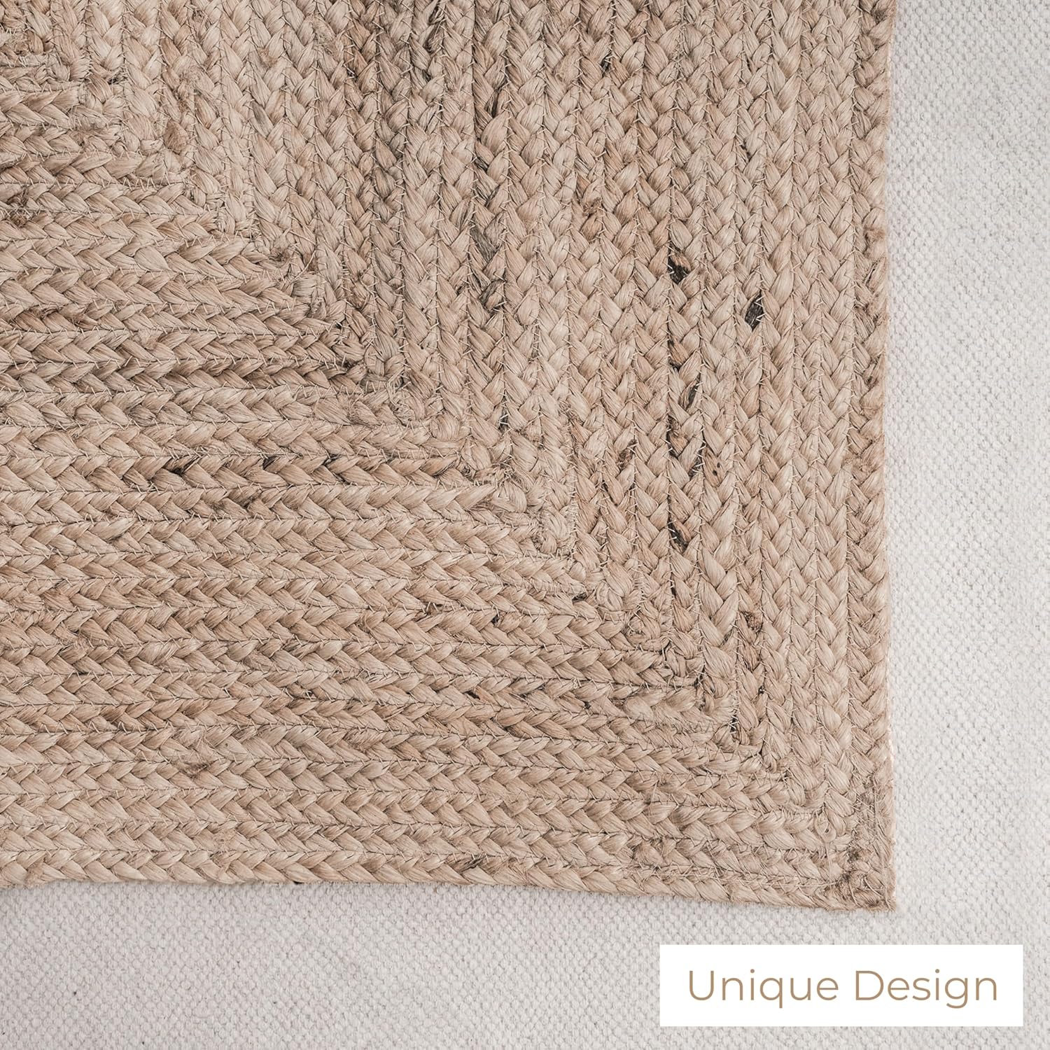 RAJRANG – Alfombra de yute de 2 x 8 pies, tejida a mano, natural, bohemio, reversible, trenzada, alfombra de área