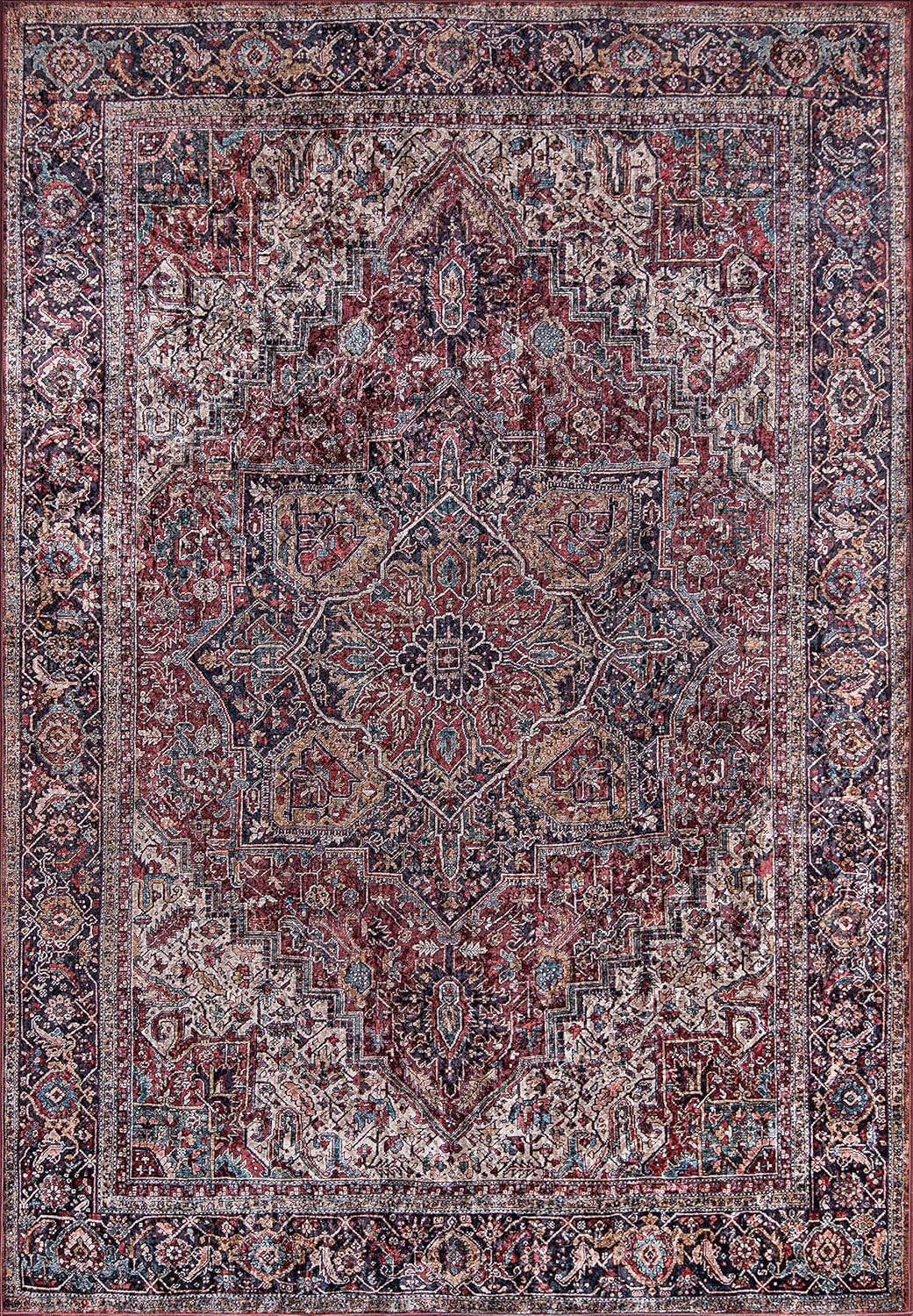 Momeni Alfombra Karachi, 2 x 3 pies, color borgoña