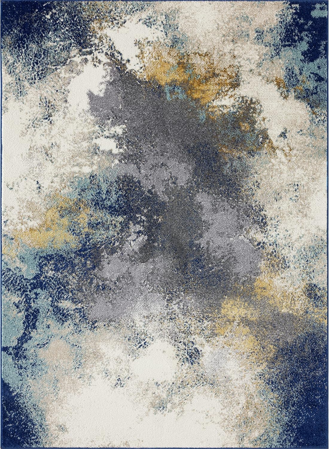 LUXE WEAVERS Beverly Collection 8445 – Alfombra moderna de 2 x 3 pulgadas, color azul