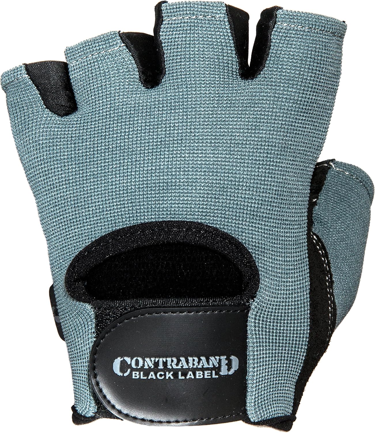 Contraband Black Label 5050 Mens Basic Leather Fingerless Weight Lifting Gloves – Durable Light – Medium Padded Split Leather Gym Gloves – Perfect