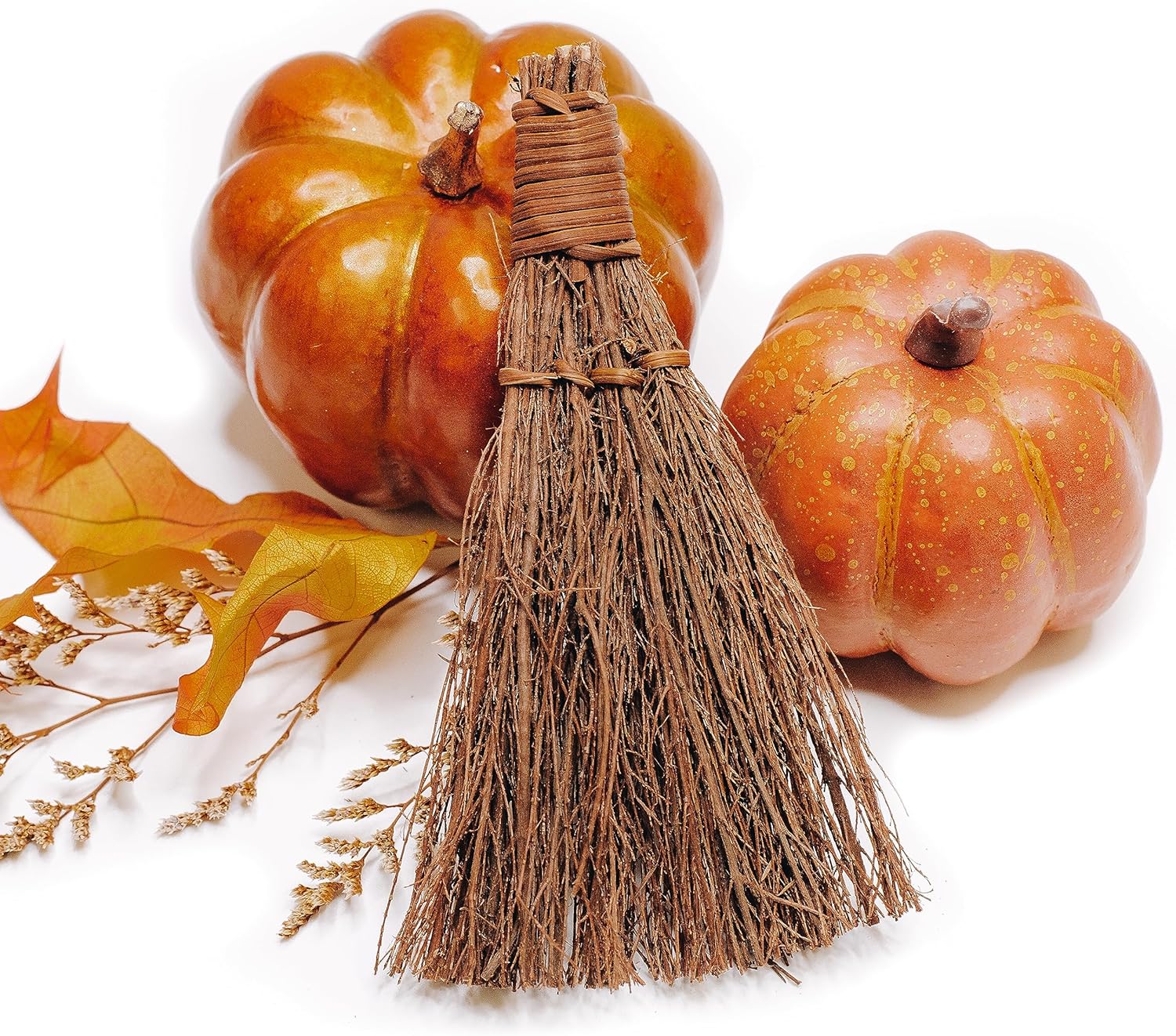 Escoba perfumada con especias de calabaza (paquete de 6)  Escoba brezo de 6 pulgadas  Decoración navideña