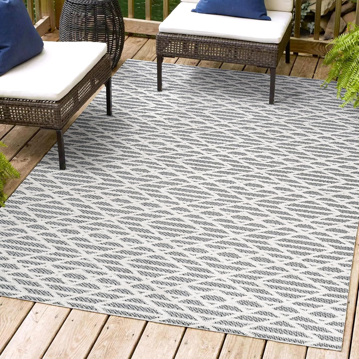 JONATHAN Y SBH105B-4 Ararat – Alfombra marroquí de pelo alto y bajo, moderna para interiores y exteriores, estilo bohemio, geométrico, fácil de