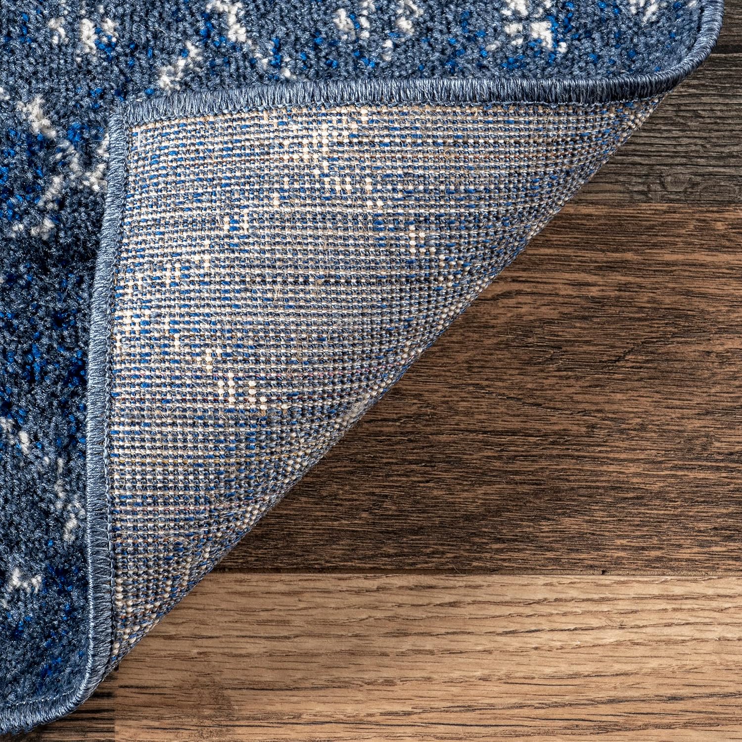 nuLOOM – Alfombra marroquí Blythe Accent, 61 x 91 cm, rectangular, azul oscuro, 0.9 cm de grosor