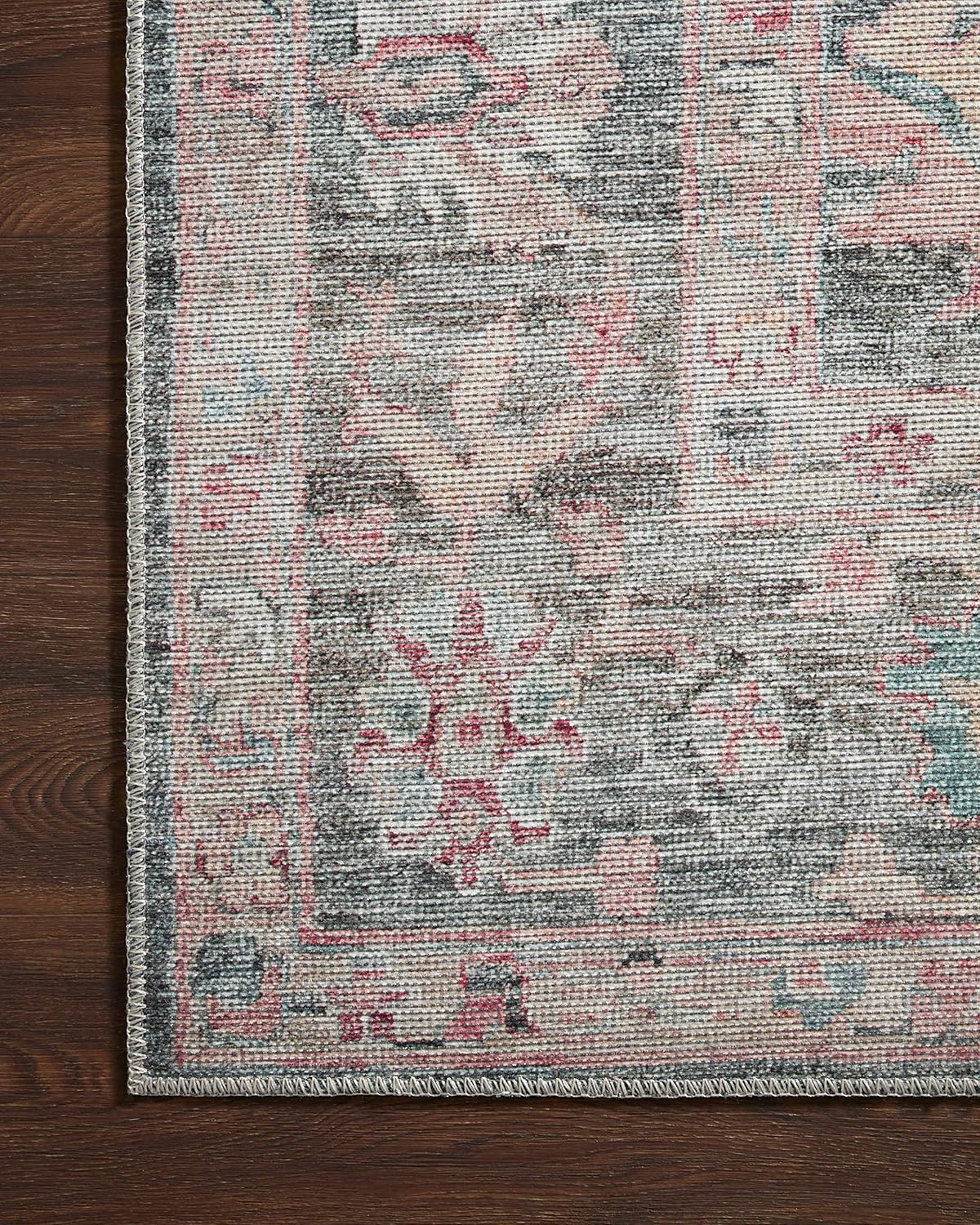 Loloi II Elysium Collection ELY-02 – Alfombra de área de grafitomulti de 7′-6″ x 9′-6″