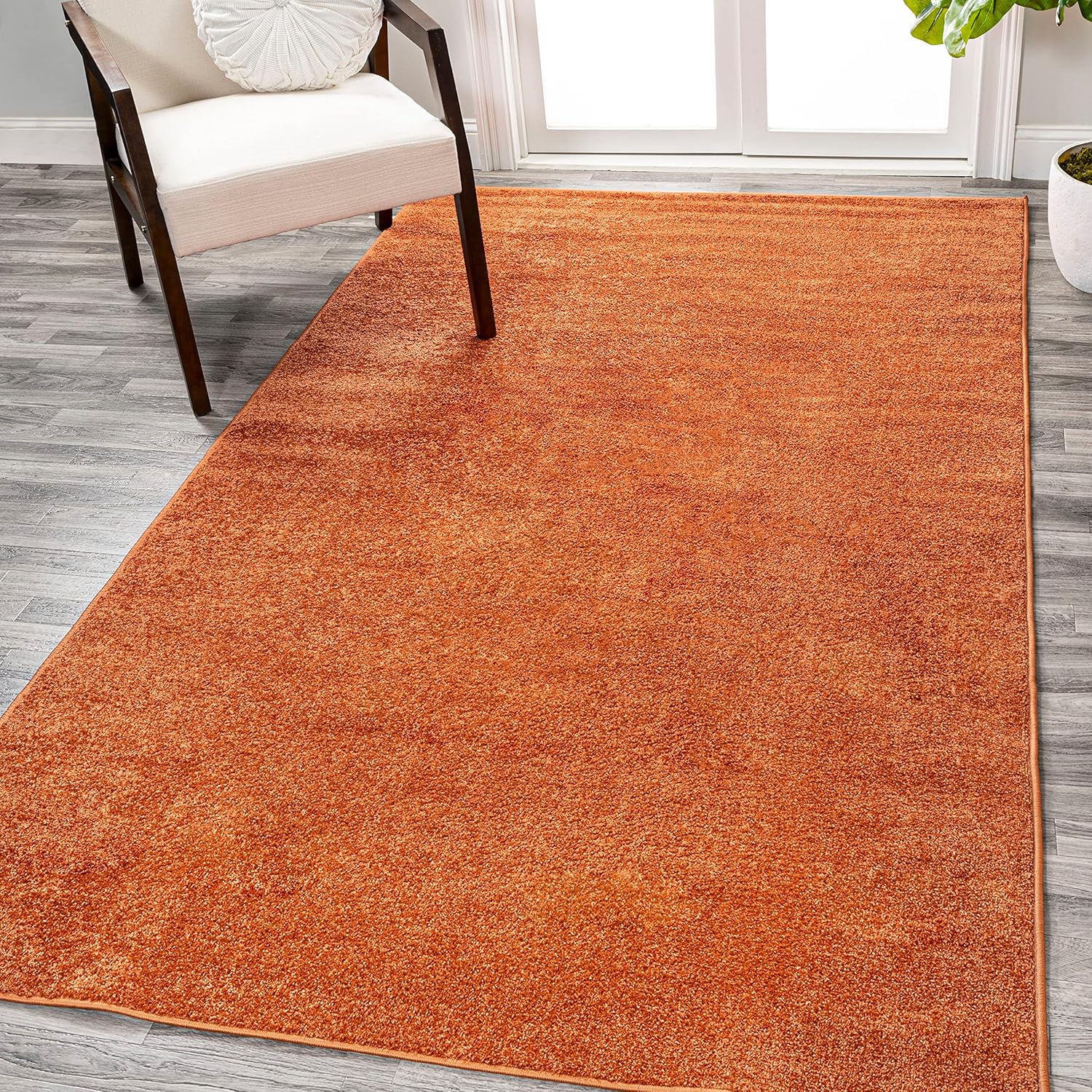 Eyely UES100M-4 – Alfombra de área para interiores de pelo bajo supersuave, informal, contemporánea, sólida tradicional, dormitorio, cocina, sala de