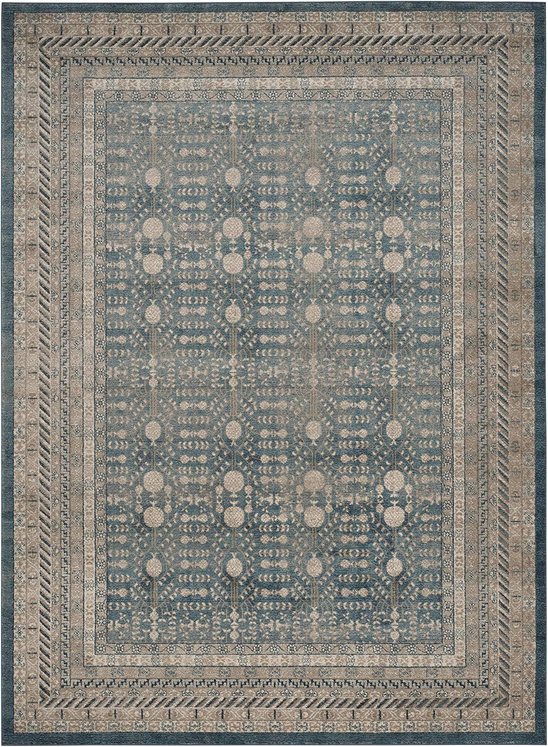 SAFAVIEH Sofia Collection SOF376C – Alfombra vintage oriental, envejecida, no desprende pelusa, para sala de estar, dormitorio, comedor, oficina en