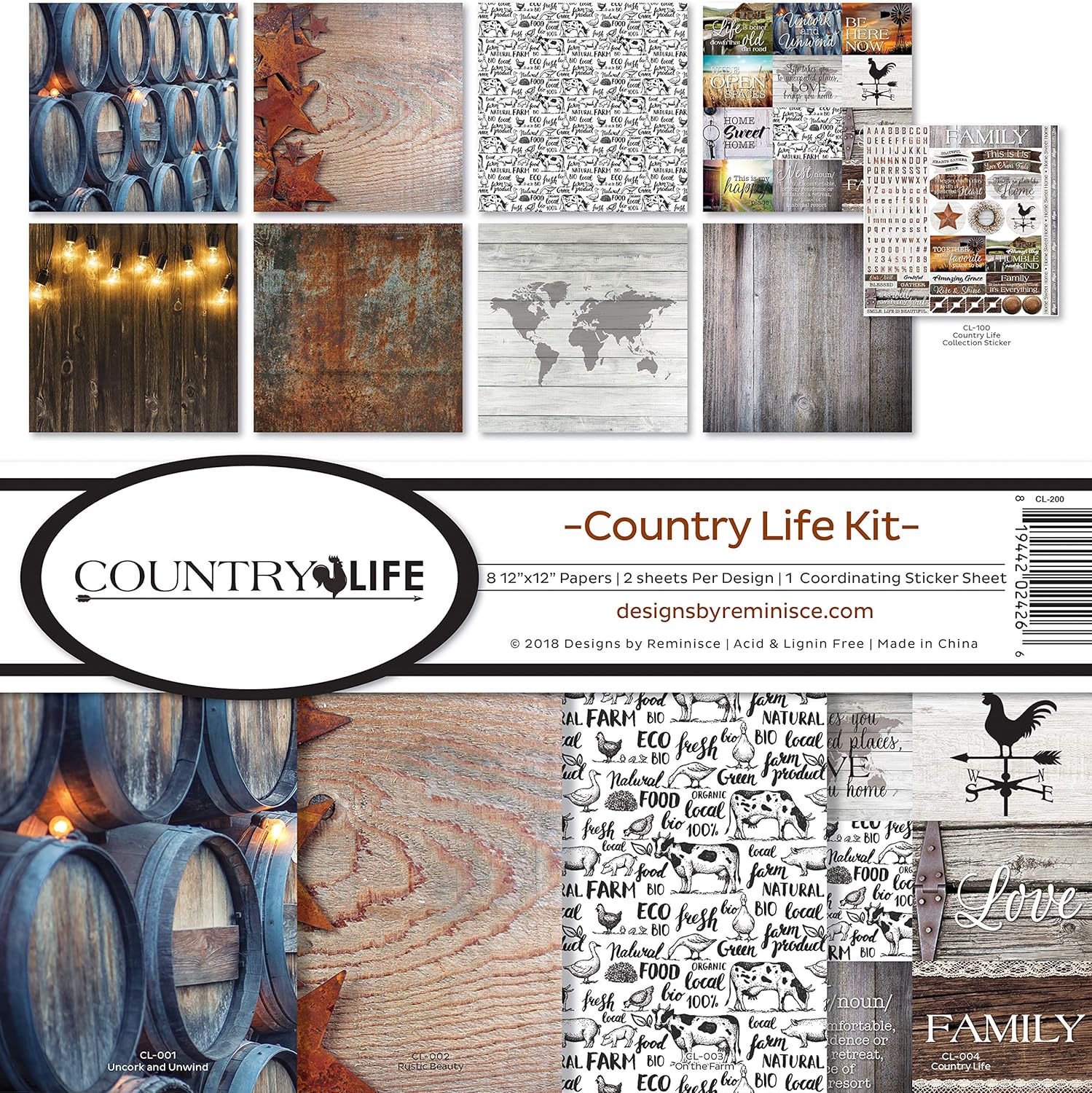 Reminisce (REMBC) Kit de colección de álbumes de recortes Country Life, multicolor