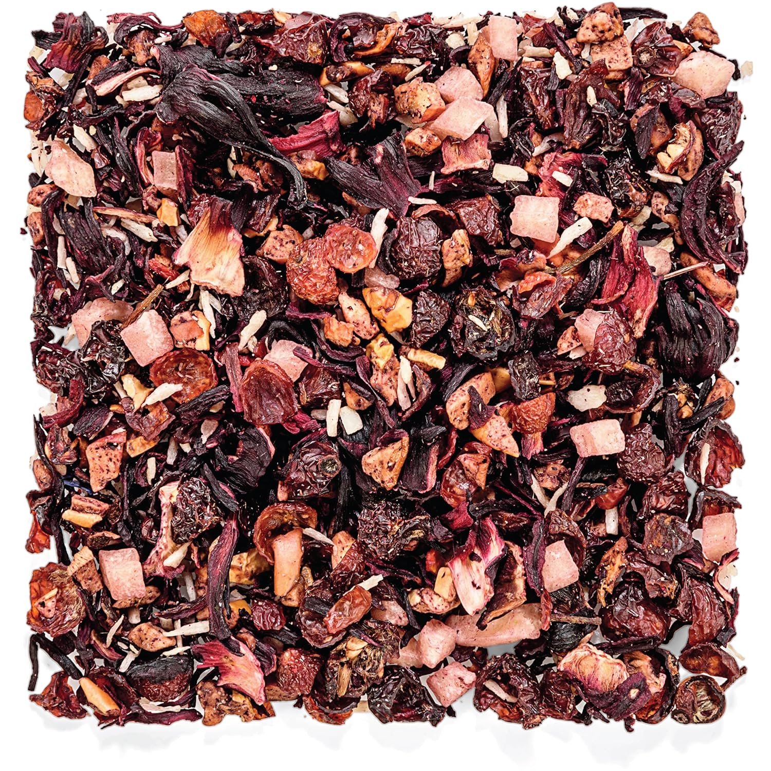 Tealyra – Té de cóctel de piña colada – Té de frutas de hibisco de coco – Té de hojas sueltas de hierbas y afrutadas – Sin cafeína – Té caliente y