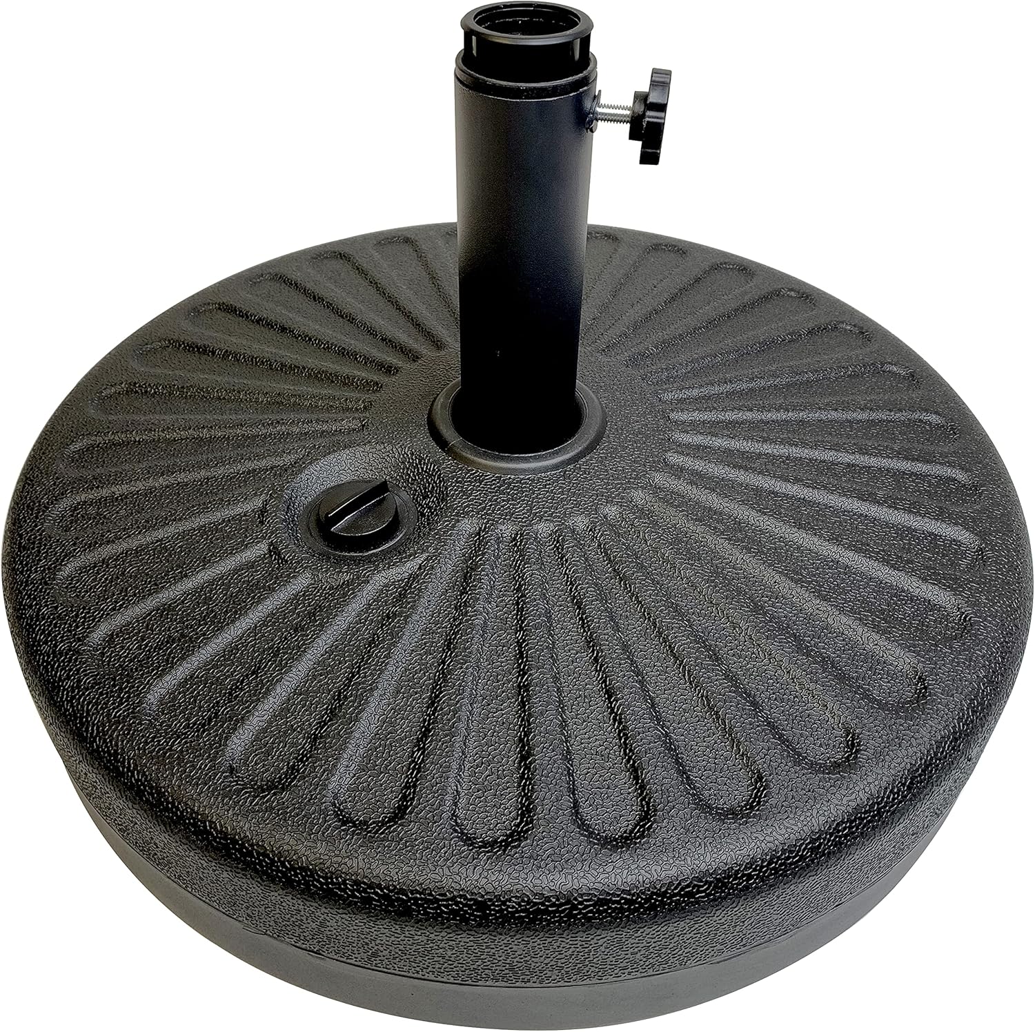 EASYGO PRODUCTS Base de sombrilla rellena de agua, para patio al aire libre, resistente, color negro
