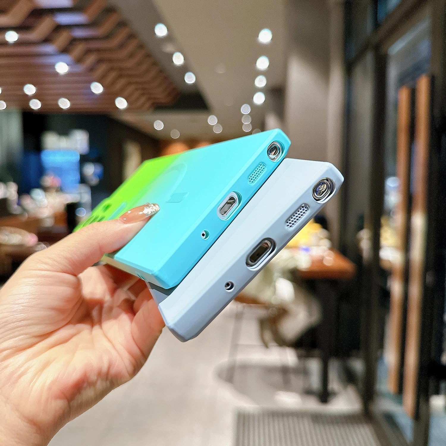 Funda magnética degradada para teléfono Samsung Galaxy Note 20 5G, compatible con MagSafe, protección de película de lente de cámara, a prueba de