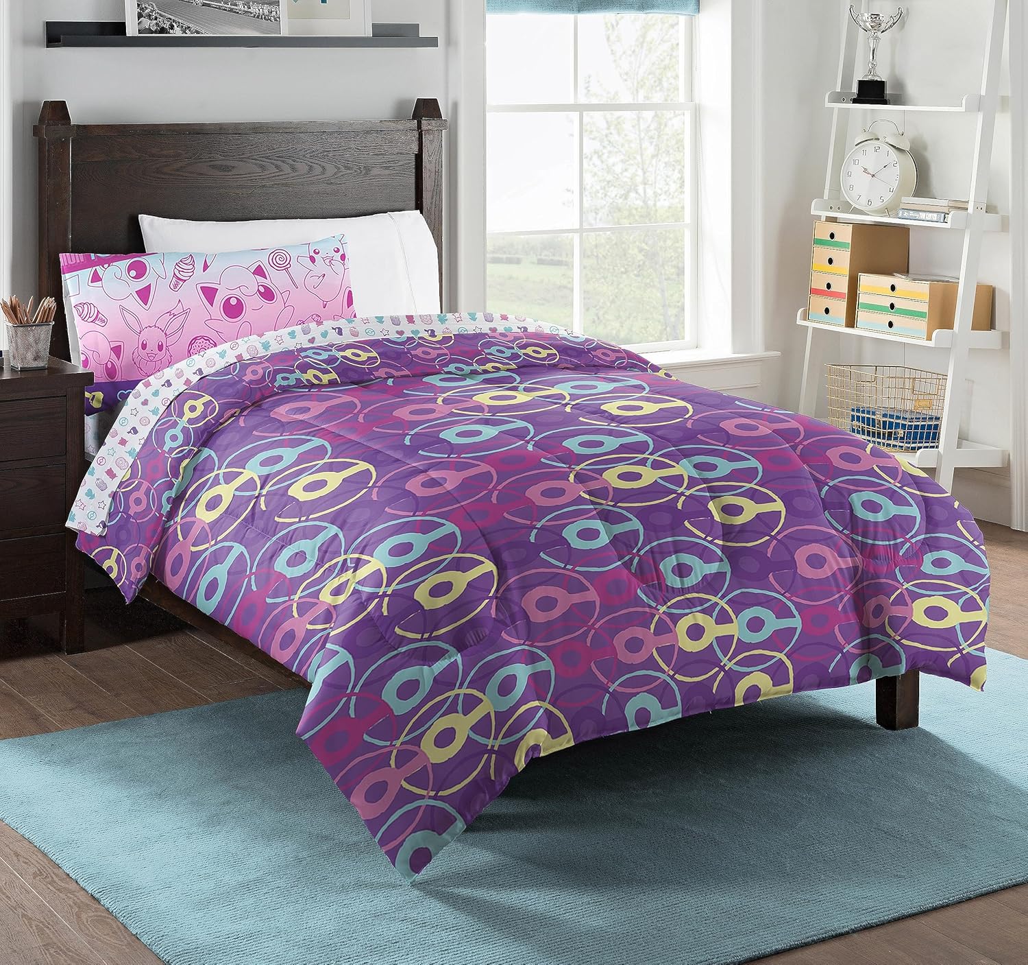 Northwest Pokemon – Juego de cama en una bolsa, individual, ligero y dulce