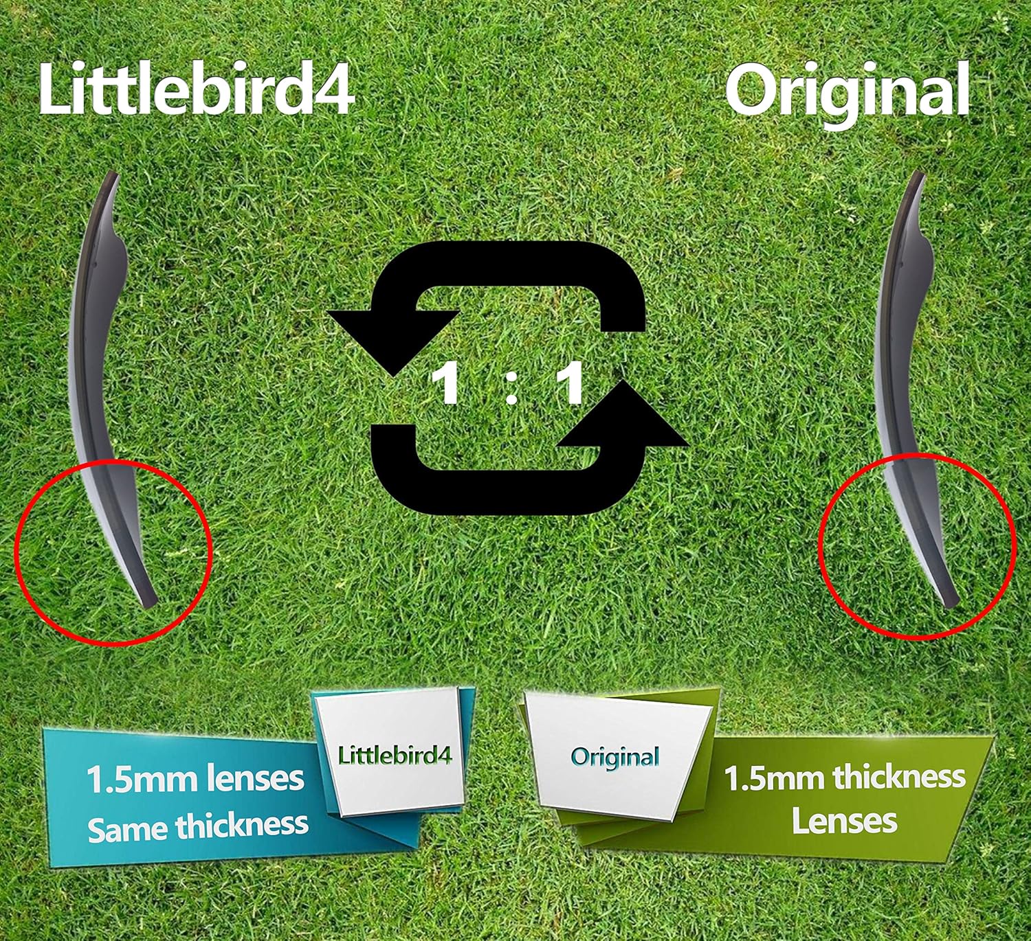 Littlebird4 Lentes de repuesto polarizadas de 0.059 in para gafas de sol Oakley Radar EV Path OO9208 – Múltiples opciones