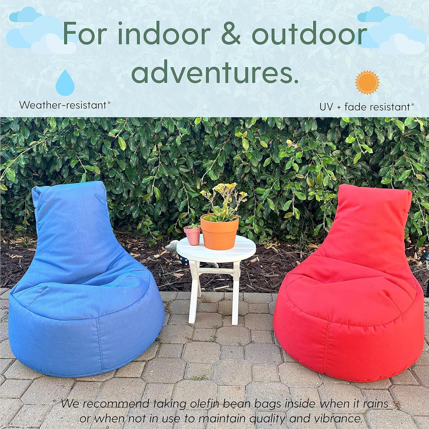 Factory Direct Partners Element Paddle Out 14031-LM – Puf para niños, cómodo asiento flexible relleno de frijoles para interiores y exteriores, para